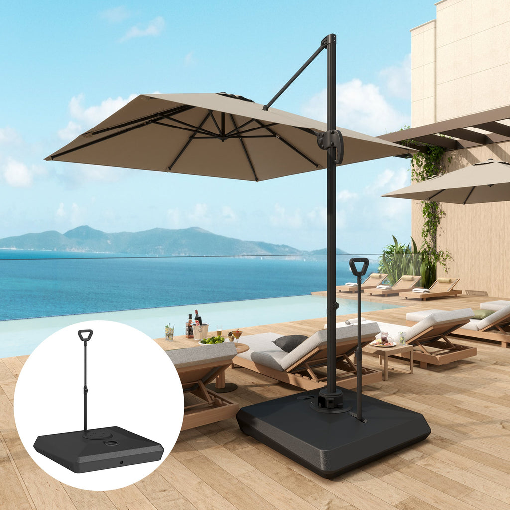 EasyComfort Basis voor zweefparasol HDPE, vulbaar tot 160 kg, 95x95x117 cm