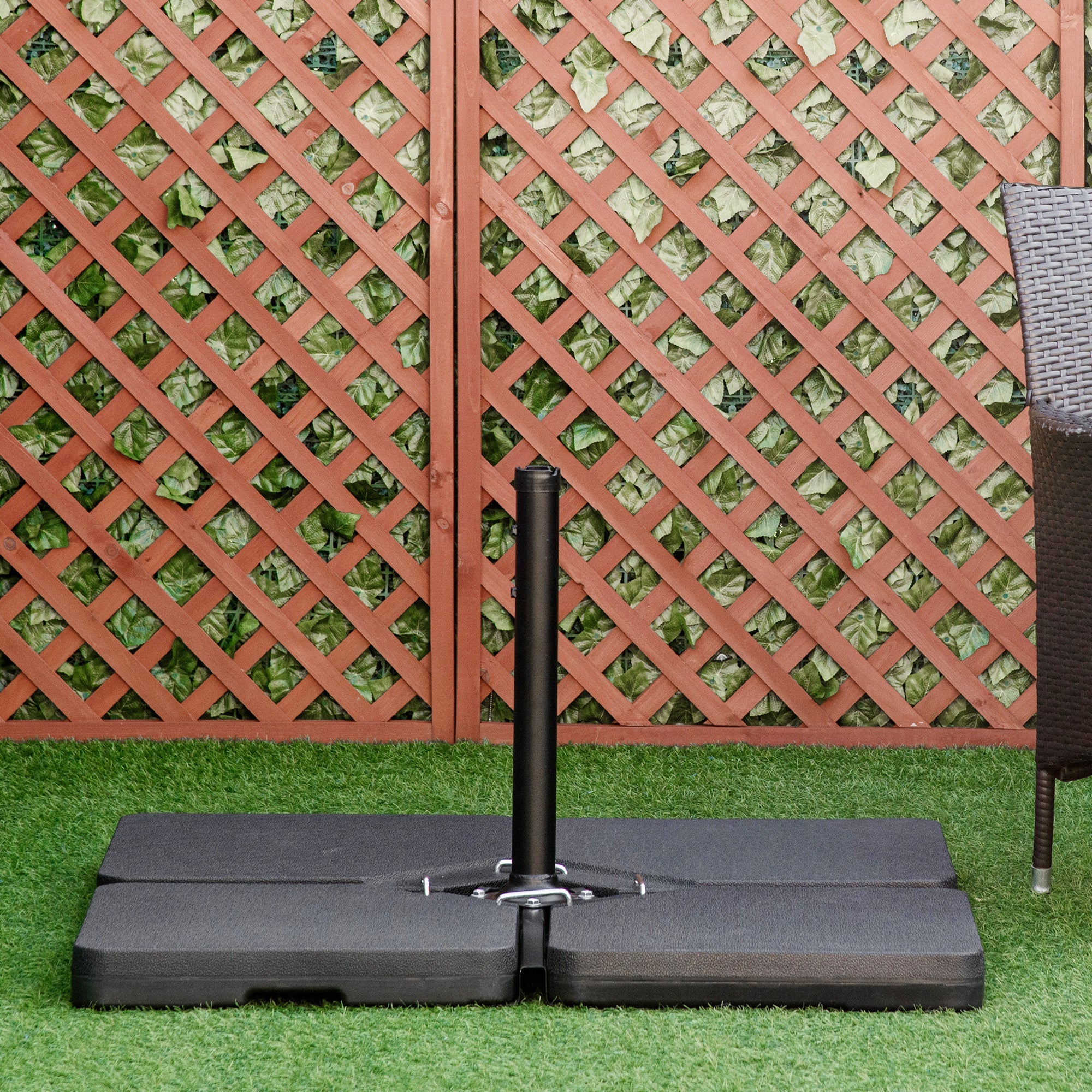 EasyComfort Base 4-delig vulbare parasolvoet, tot 80 kg, zwart