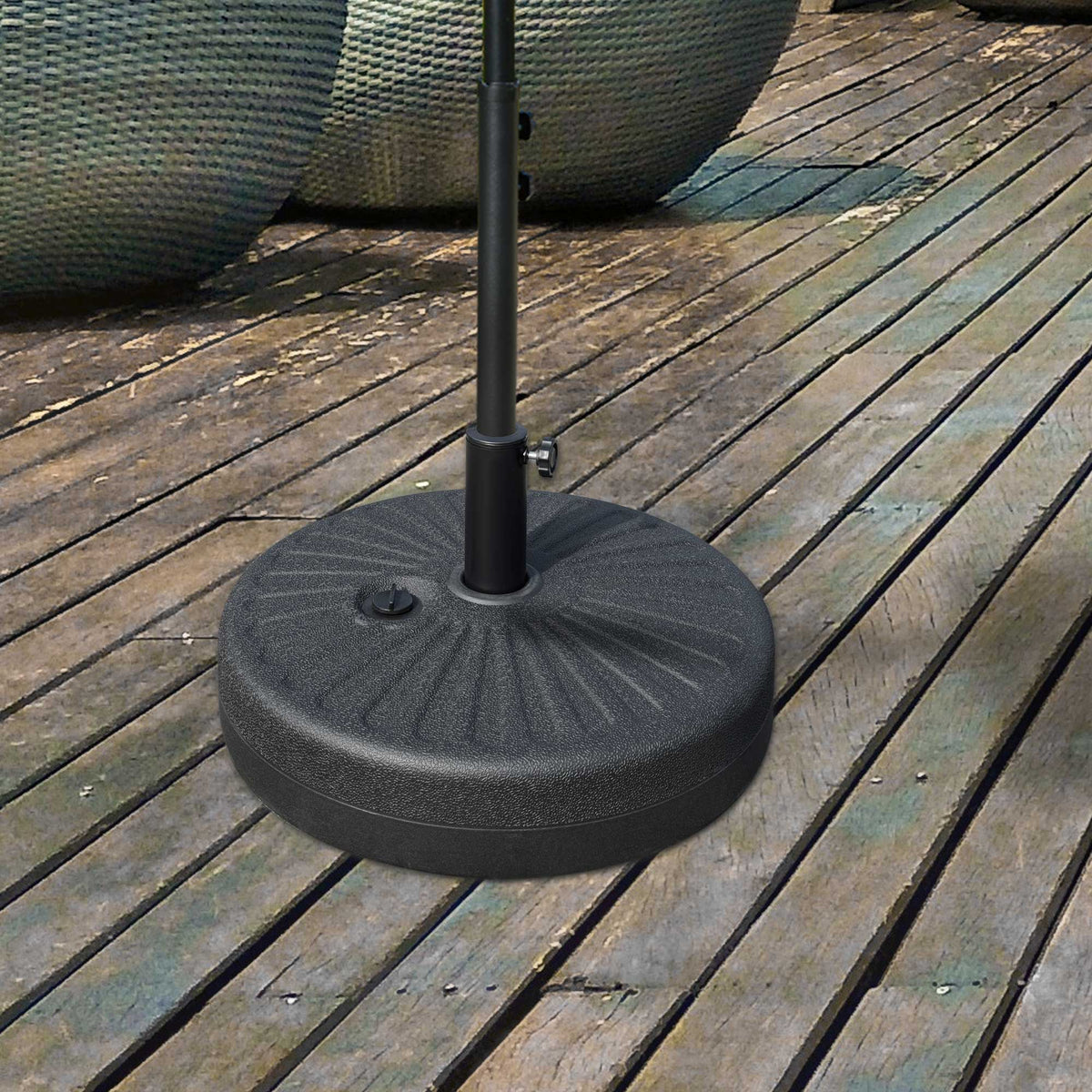 EasyComfort Base parasolvoet Φ3.8 en Φ4.8cm, HDPE zwart