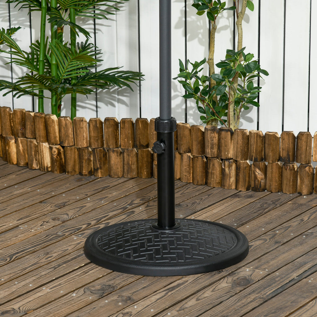 Parasolvoet 14 kg voor palen Ø32-38 mm Ø46 cm zwart