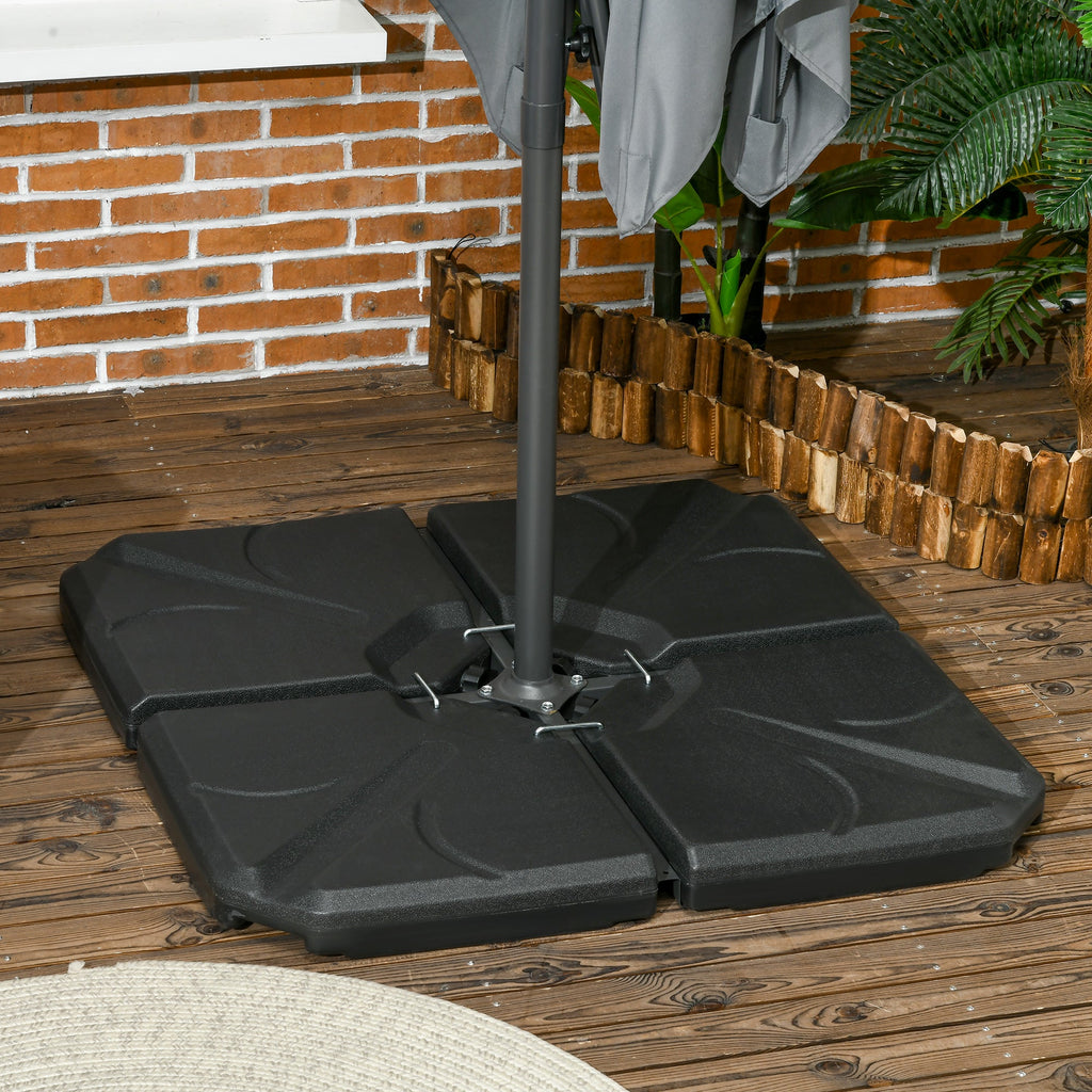 EasyComfort Base 4-delig parasolvoet HDPE, 103x103x8.3 cm (18kg per sect.)