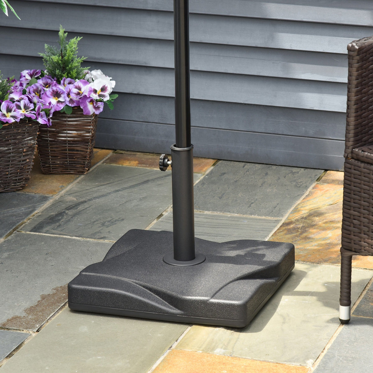 EasyComfort Basis voor parasol 20 kg voor palen Ø30/35/38 mm, 41.5x41.5x35cm