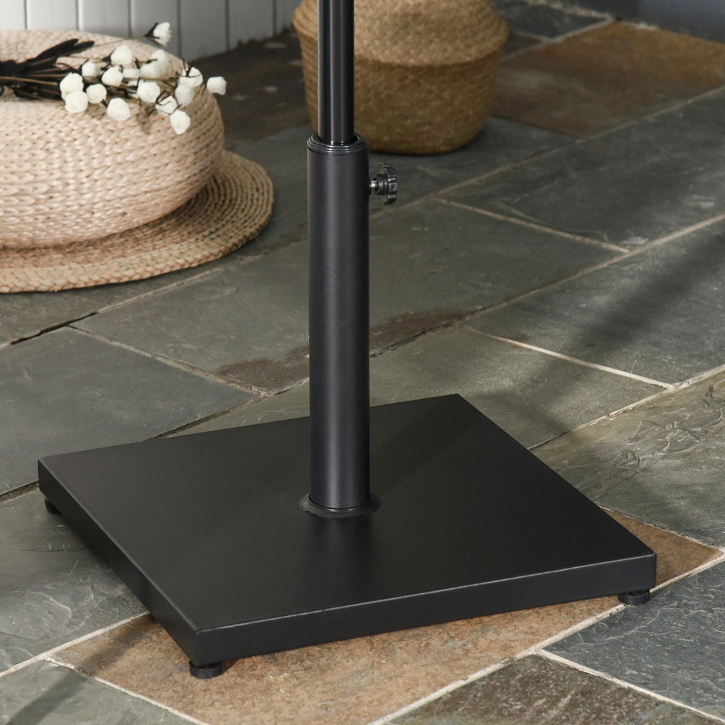 EasyComfort Parasolvoet vierkant 18kg voor palen Ø3/3.5/3.8 cm, 45x45x39 cm