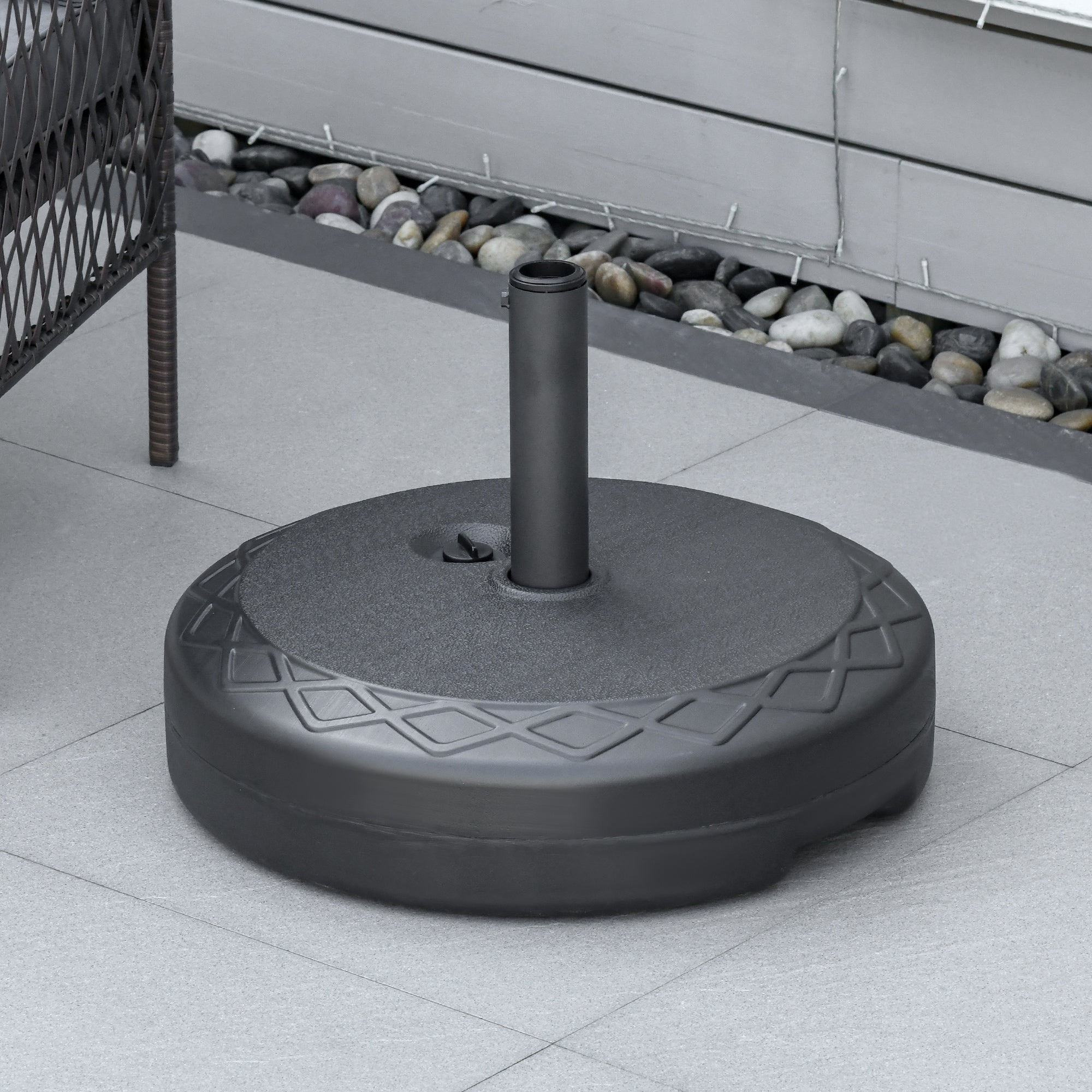 EasyComfort parasolvoet Ø55 cm voor palen Ø38/48 mm, 30 kg, zwart