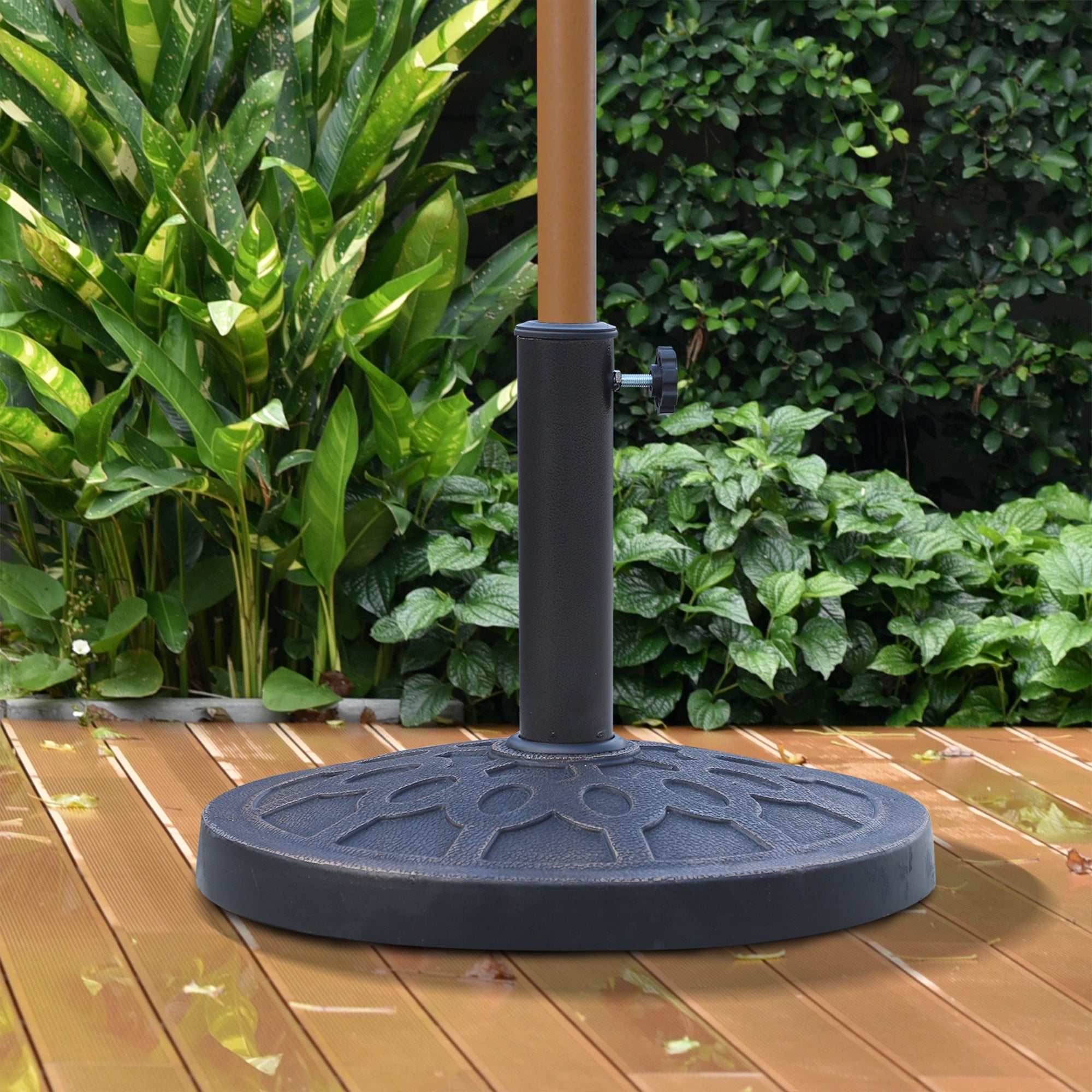 EasyComfort Parasolvoet voor ronde palen Ø38/Ø48 mm, Ø45 cm, brons