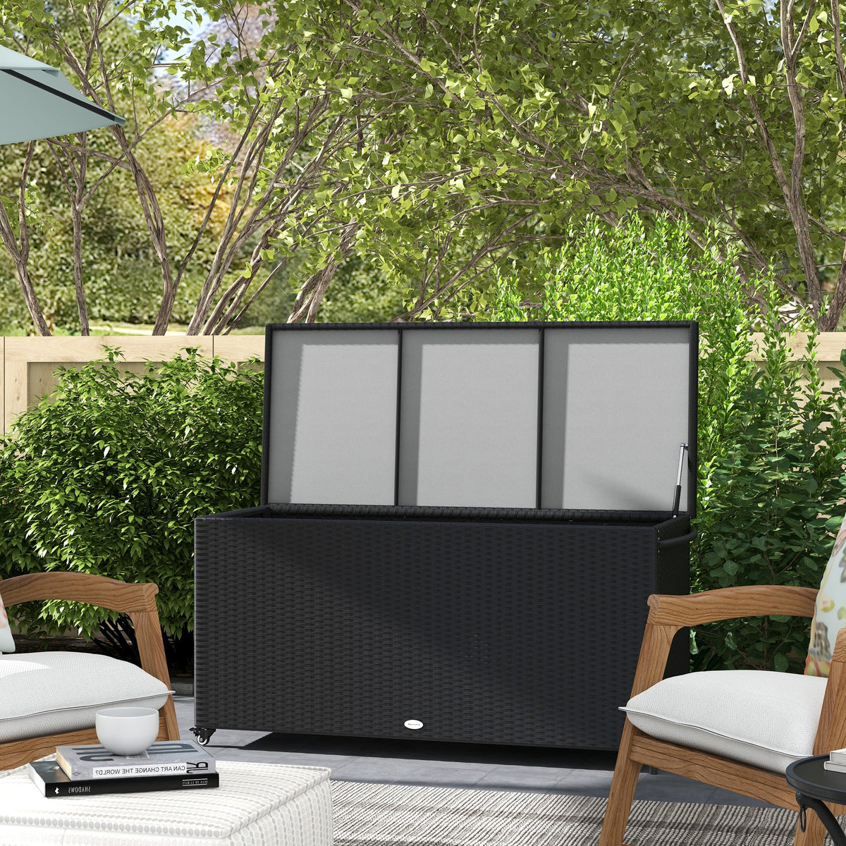 EasyComfort Opbergkist rattan PE 121x57x67 cm