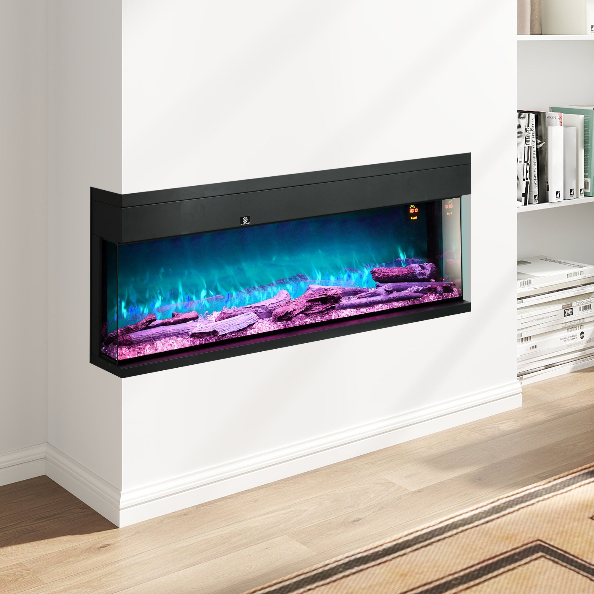 EasyComfort Camino Elettrico elektrische haard 1800W (wand/inbouw), tot 40°C, zwart