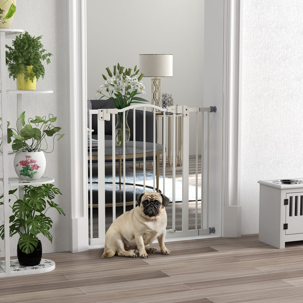 EasyComfort Uitbreidbaar hondenhek 74–87 x 78 cm, 2 sloten, automatische sluiting