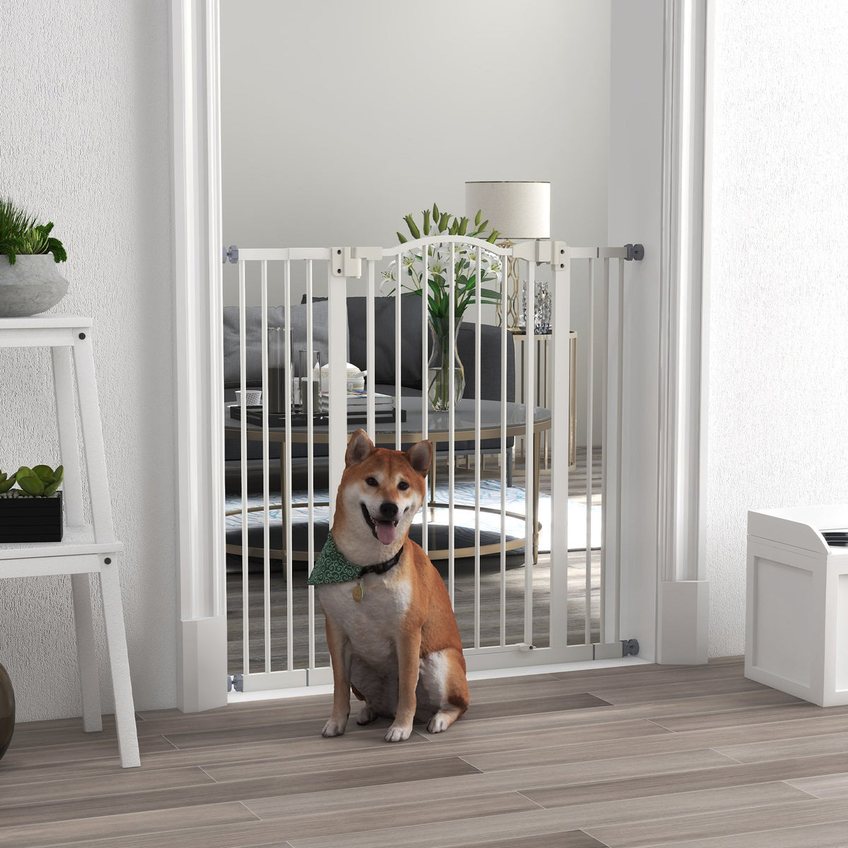 EasyComfort uitschuifbaar hondenhek 74–100x94 cm met 4 verstelbare schroeven
