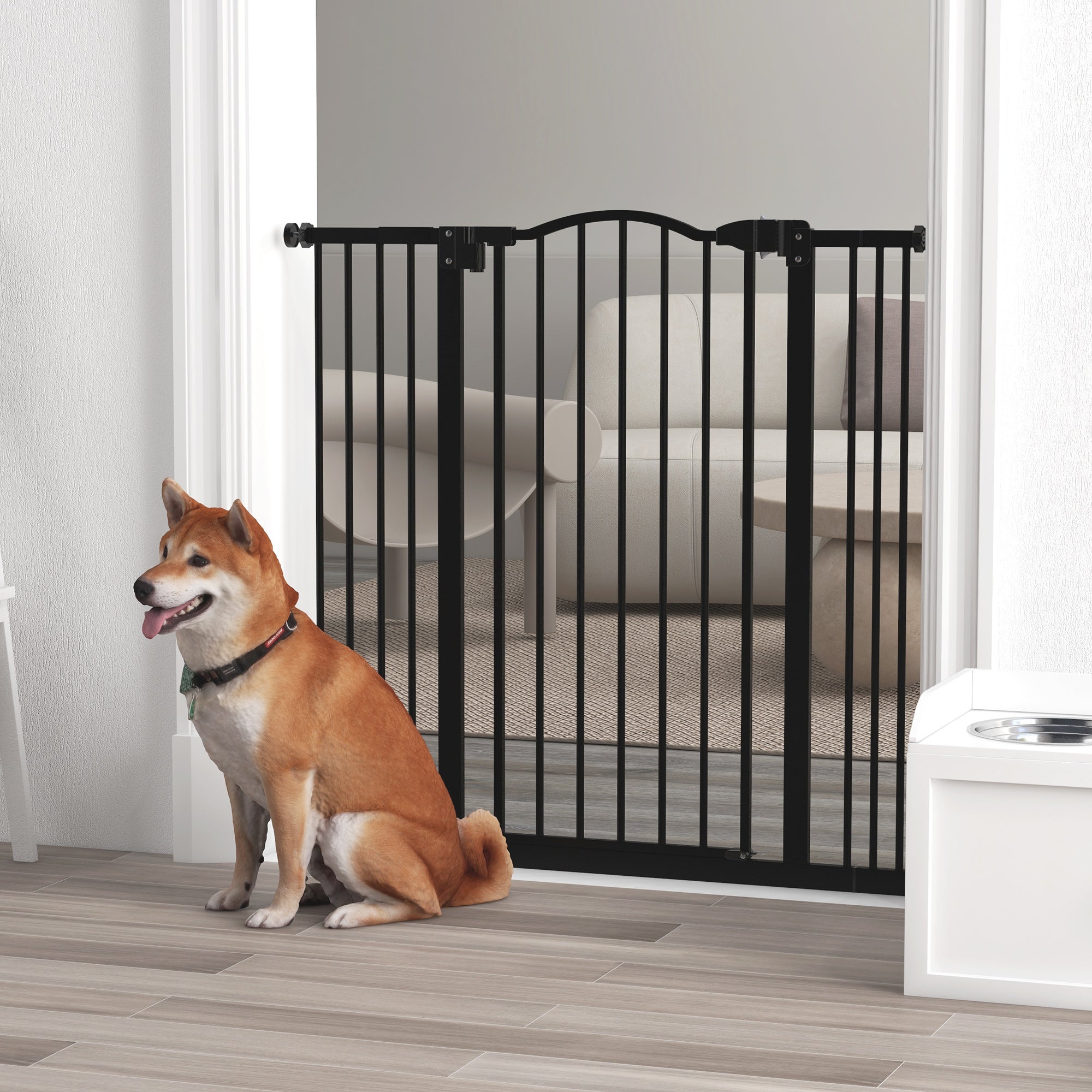 EasyComfort Hondenhek Uitbreidbaar 74–100×94 cm Zwart