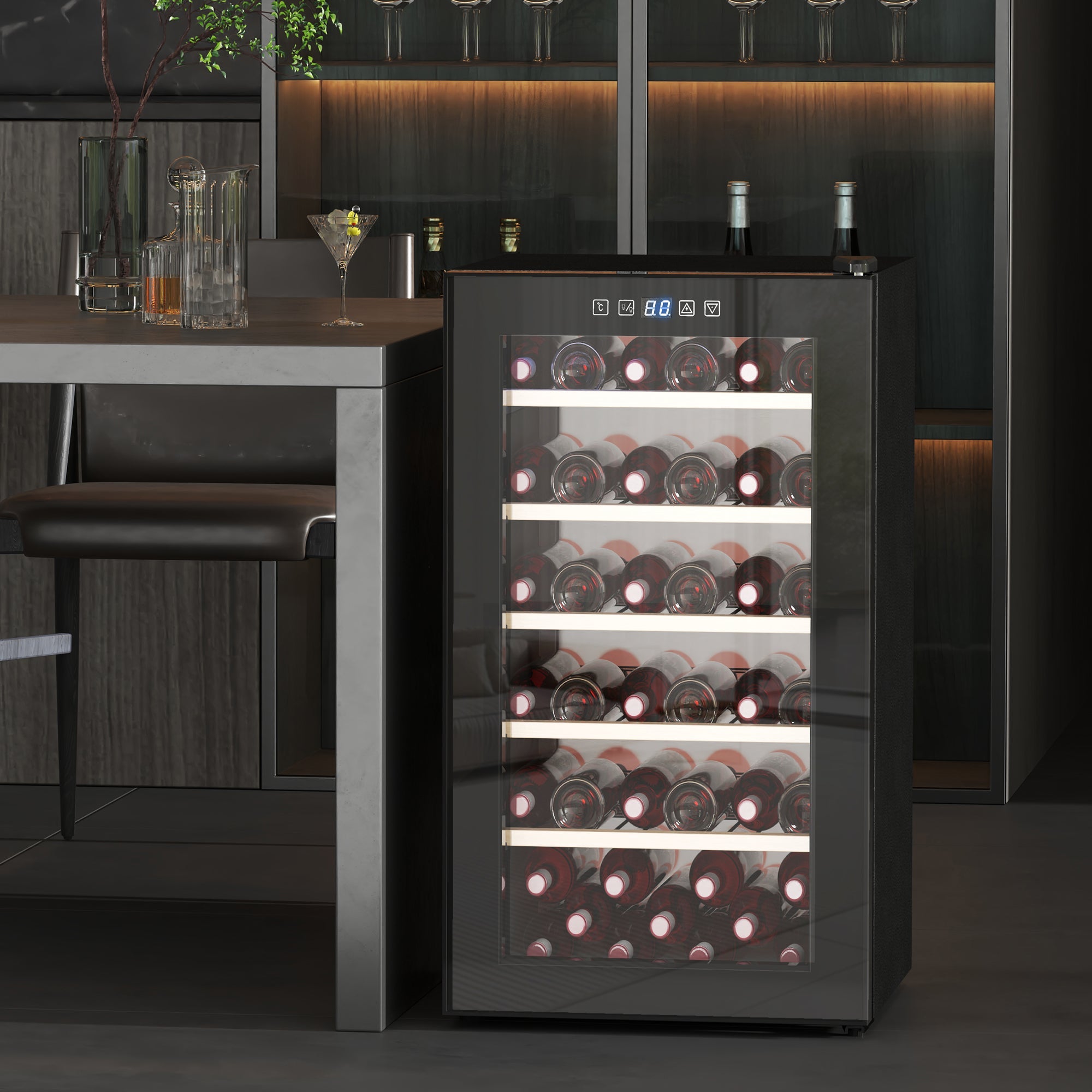 EasyComfort Cantinetta Vino wijnkoelkast 41 flessen (91L) zwart