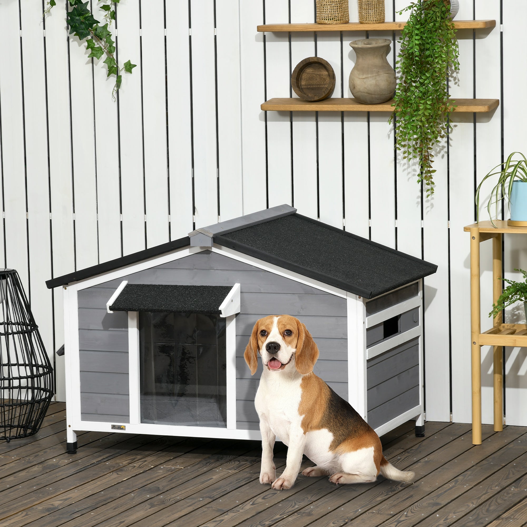 EasyComfort houten hondenhok verhoogd 109x79x72 cm