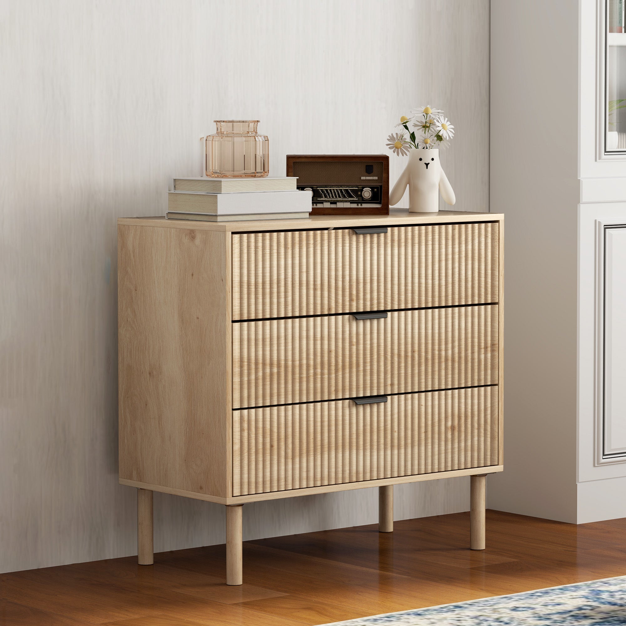 EasyComfort 3-laden ladekast 80 x 40 x 77.5 cm - Eik
