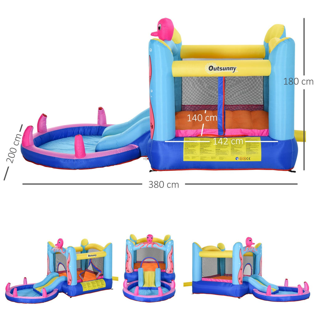 EasyComfort Opblaasbaar kasteel met glijbaan en zwembad (3 kinderen)