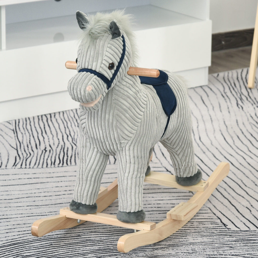 EasyComfort Cavallo schommelpaard voor kinderen 3–6 jaar, met geluid, 73x35x64 cm