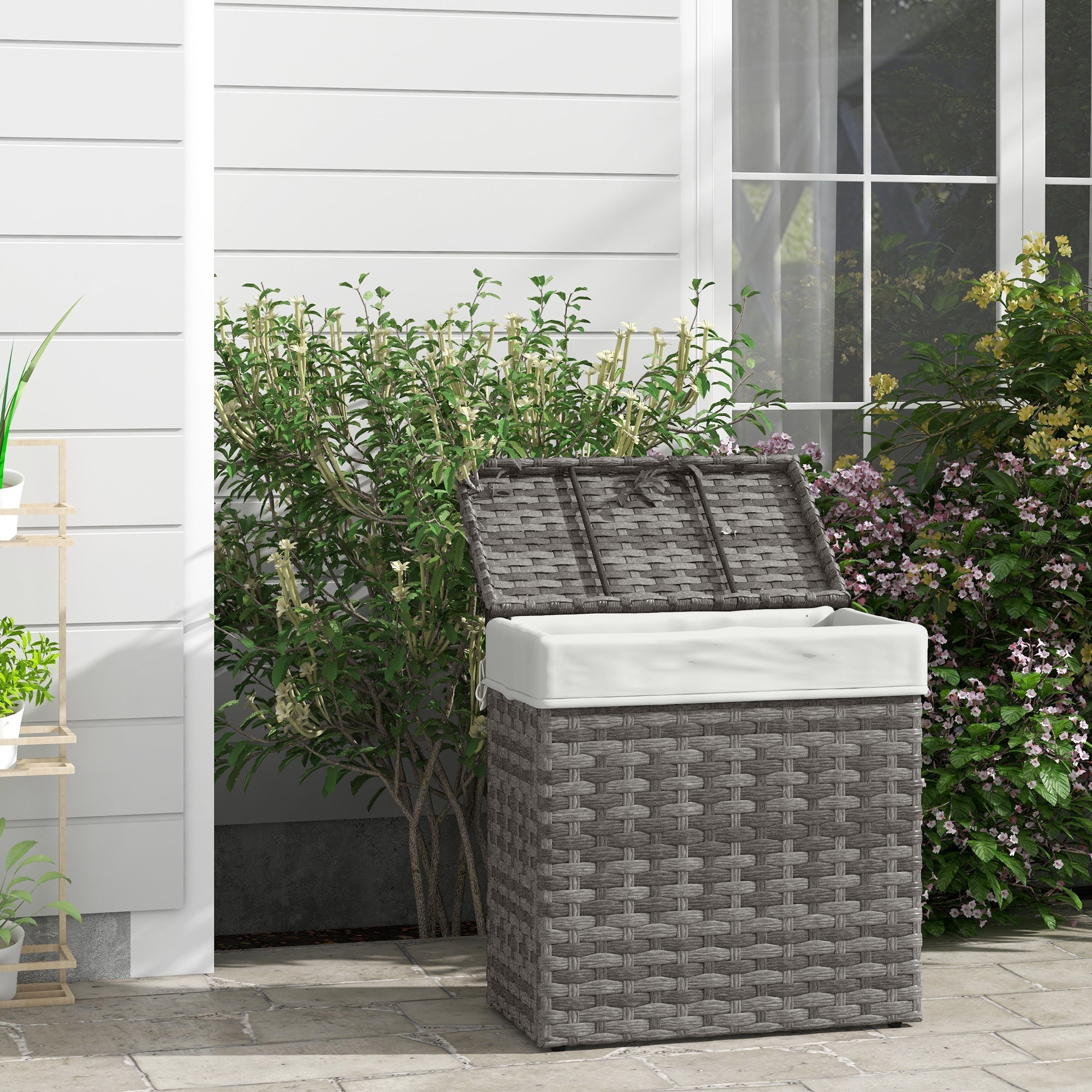 EasyComfort Cesta tuinkist 57x34x62 cm grijs