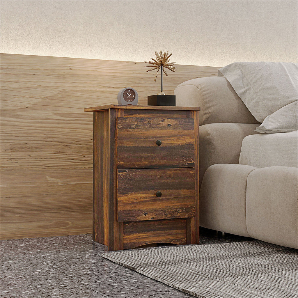 EasyComfort Comodino nachtkastje 2 lades 40x30x56 cm