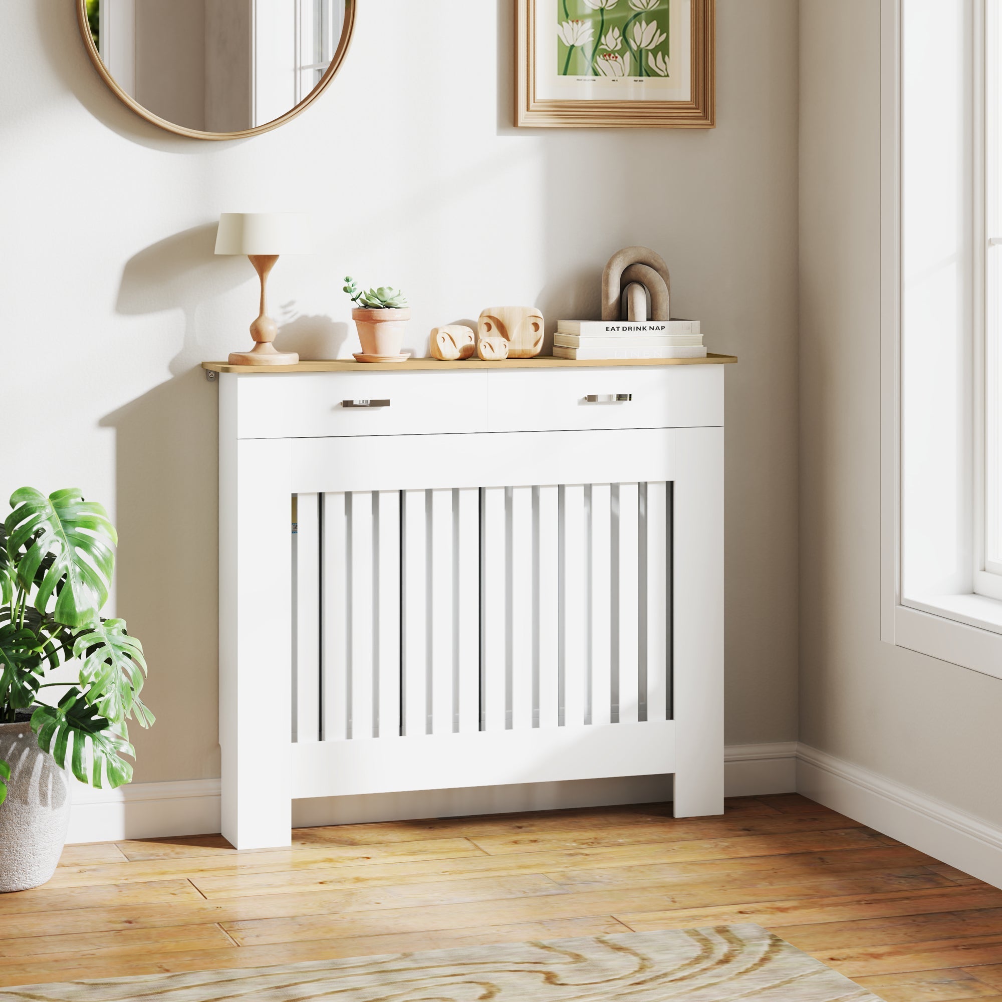 EasyComfort radiatorombouw met lade 112x19x97 cm, wit