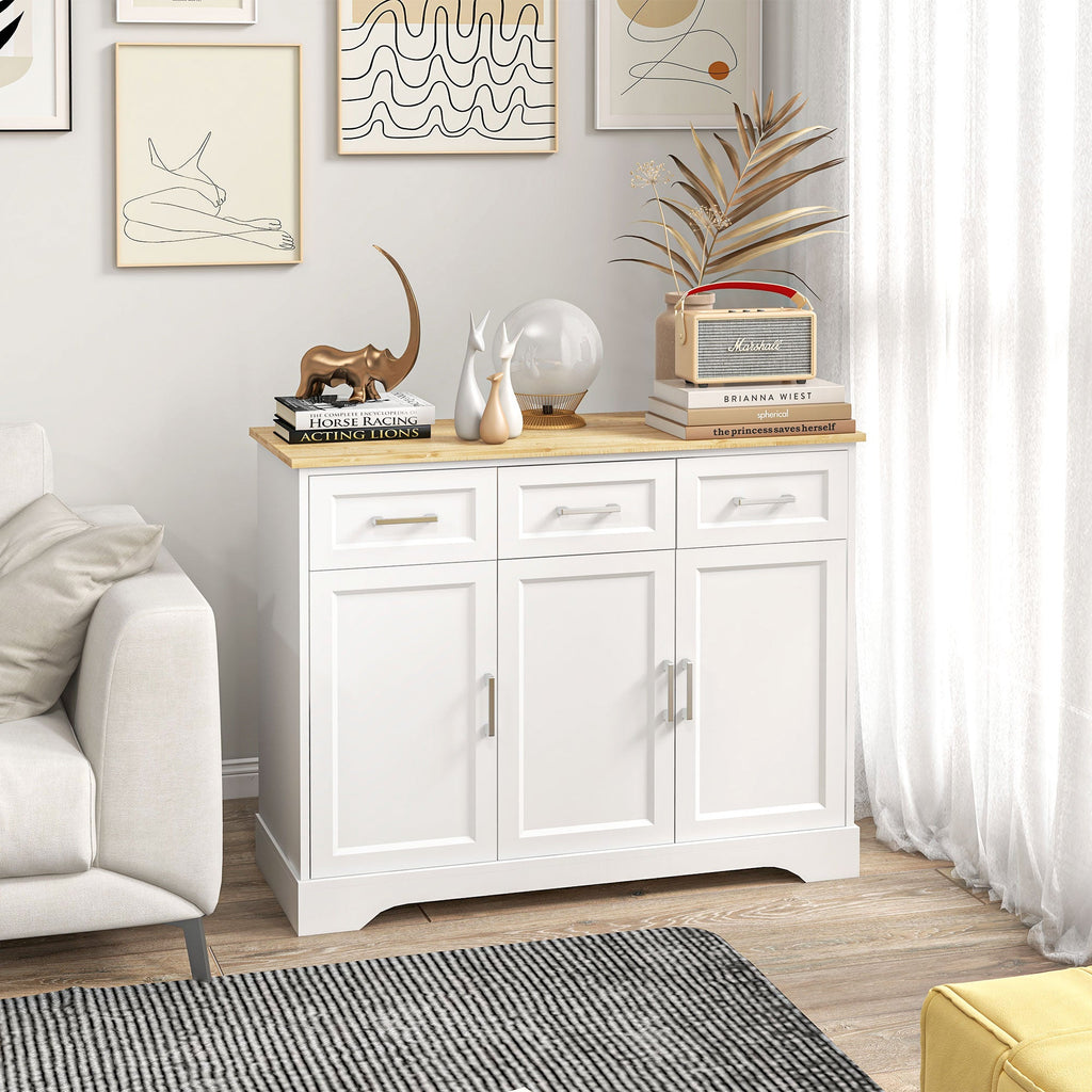 EasyComfort Credenza Moderna keukenkast 3 lades 3 deuren 101x39x82 cm