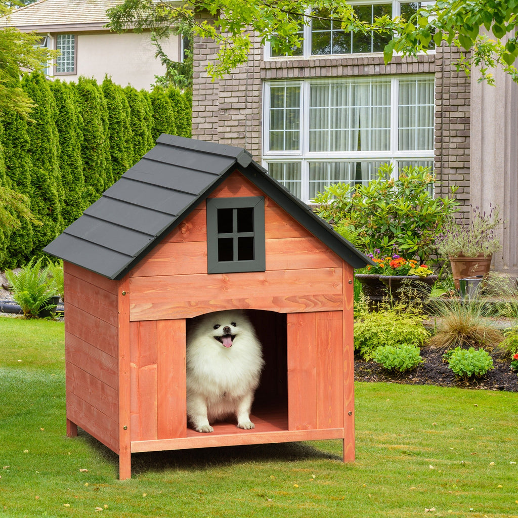 EASYCOMFORT Raised Kennel for Dogs up to 30 kg in Wood 81.3x91.5x98.5 cm