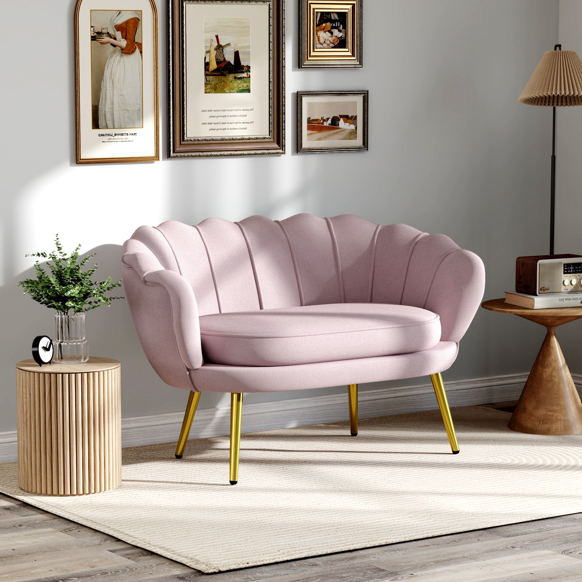 EasyComfort Divanetto 2-zits bank 130x77x77 cm, roze