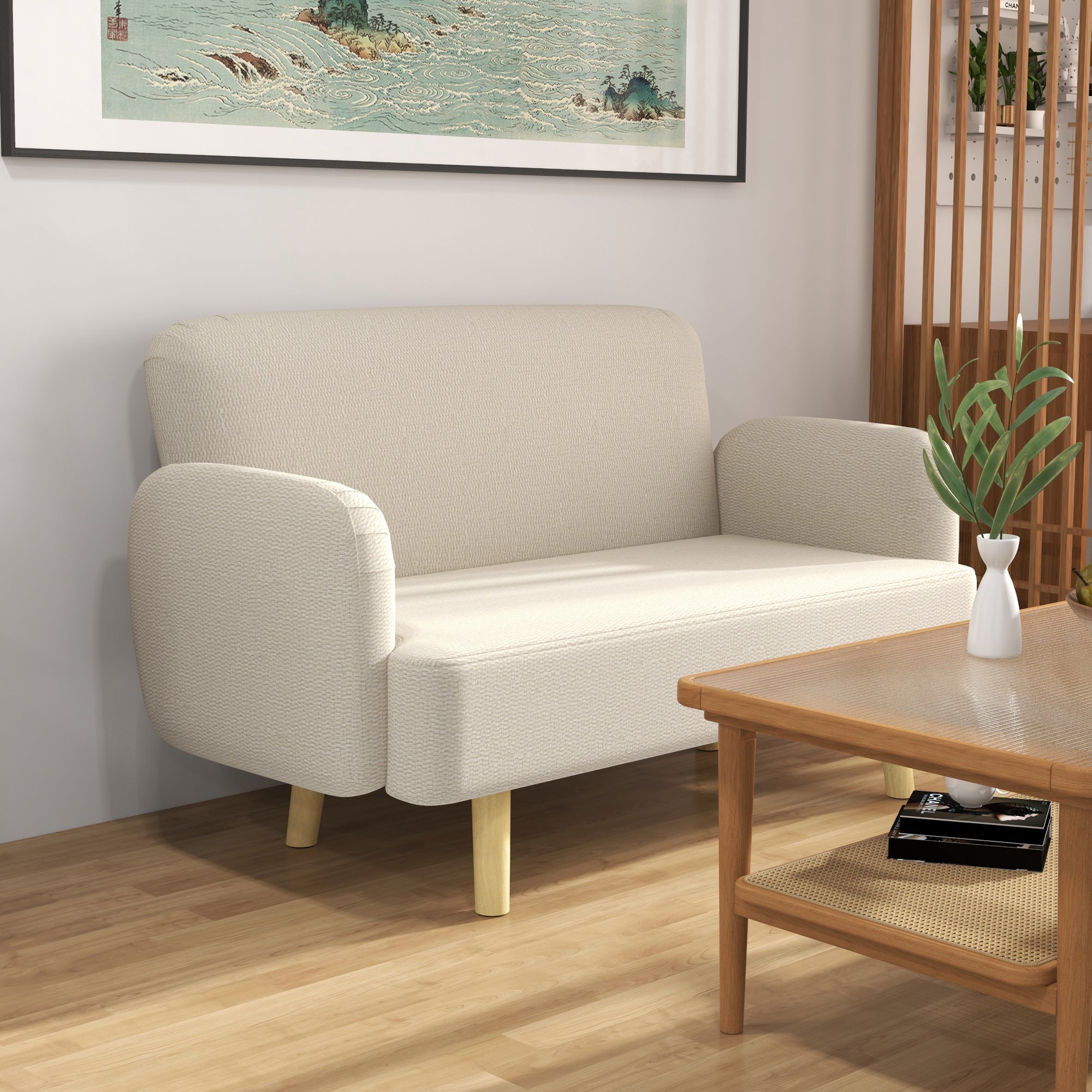 EasyComfort Divano 2-zitsbank 140x74x79 cm - wit crème