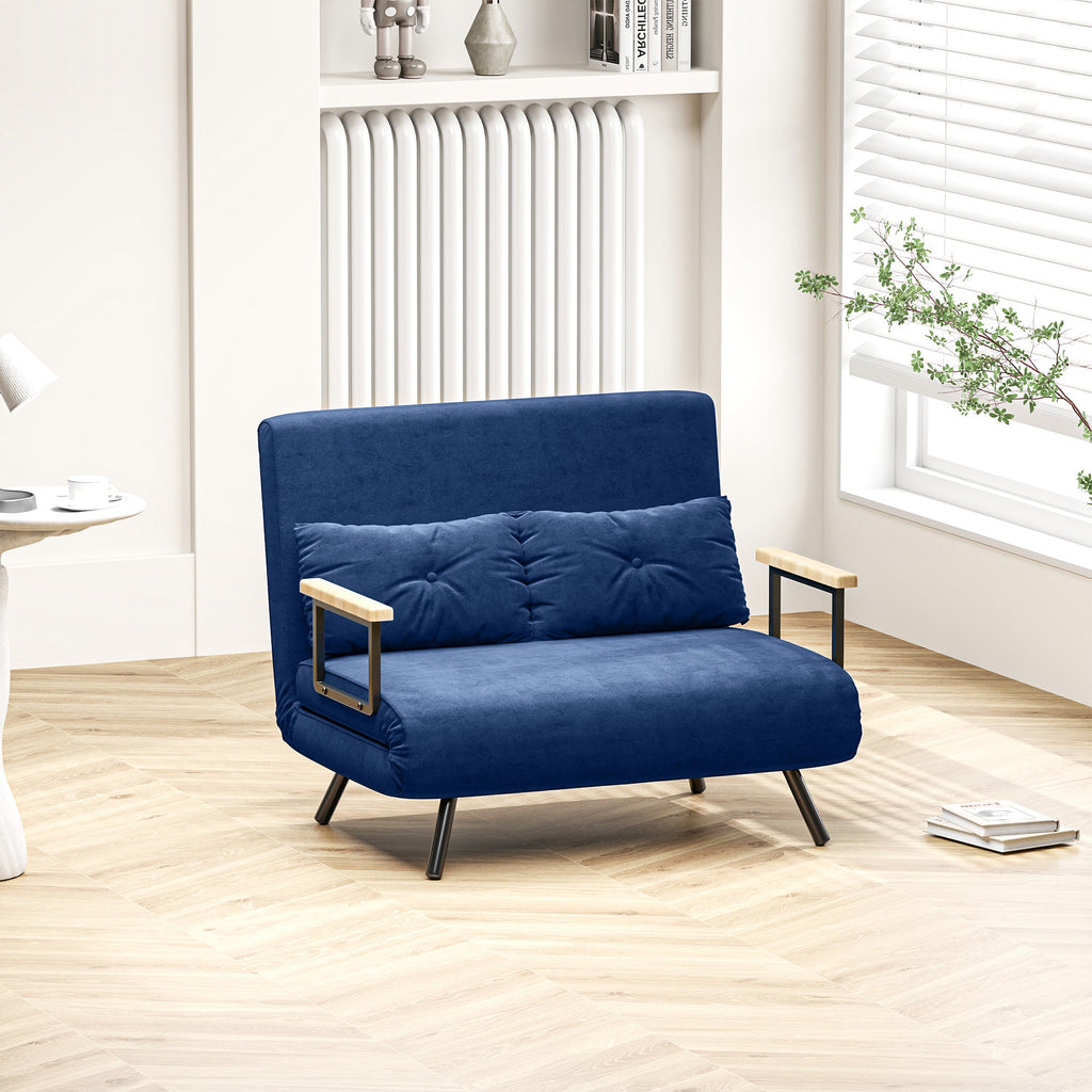 EasyComfort Slaapbank 3-in-1, verstelbare rugleuning, 102x73x81 cm Blauw