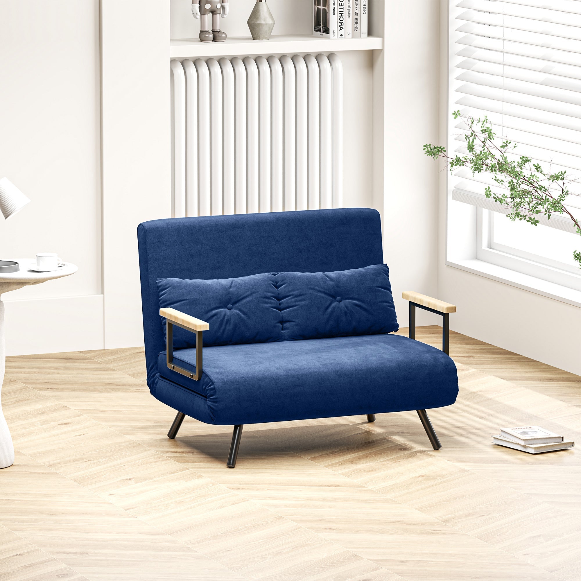 EasyComfort Slaapbank 3-in-1, verstelbare rugleuning, 102x73x81 cm Blauw