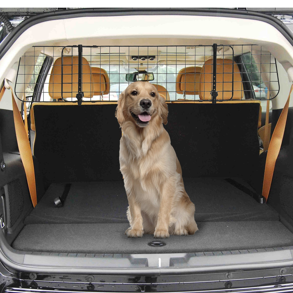 EASYCOMFORT Car Divider for Dogs, Universal Adjustable Barrier, 91-152 x 30 cm, Black
