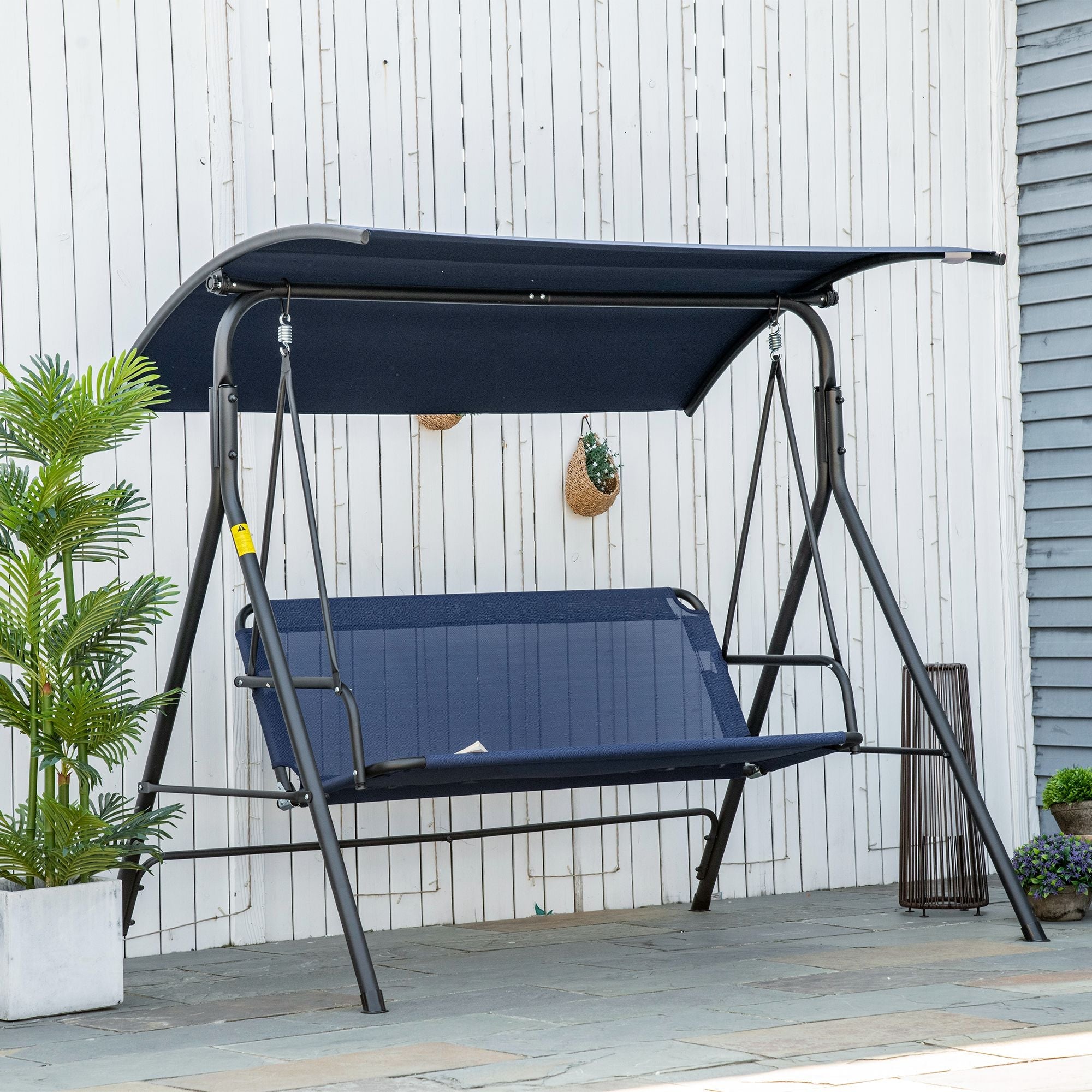 EasyComfort Dondolo da Giardino 3-zits tuinschommel, verstelbaar zonnedak