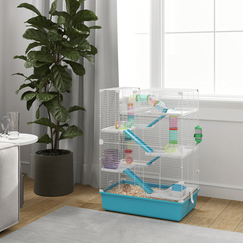EasyComfort Hamsterkooi 6 niveaus met tunnels en accessoires