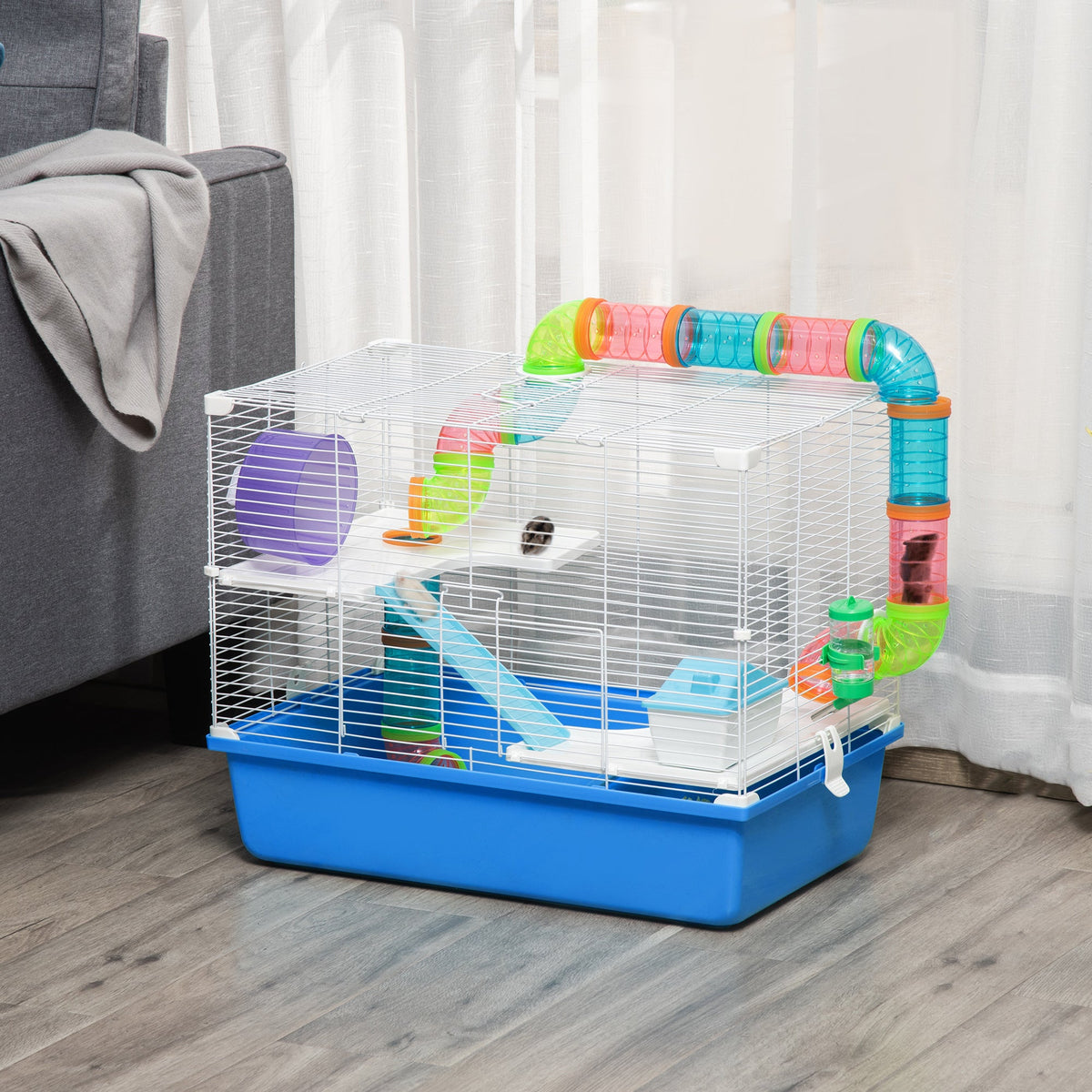 EasyComfort Hamsterkooi 3 niveaus 59x36x47 cm