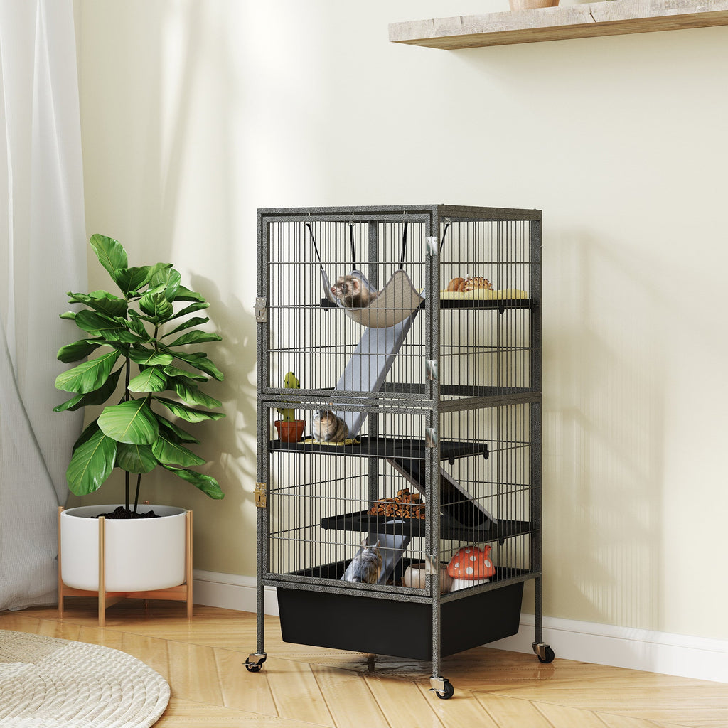 EasyComfort Kooi voor kleine dieren, 4 niveaus, 52x52x115 cm
