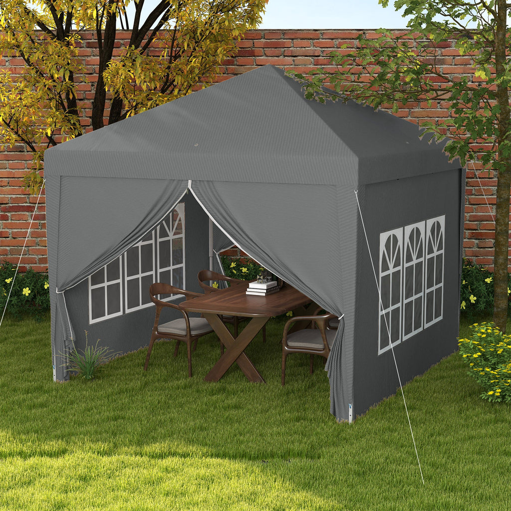 EasyComfort 3x3 m opvouwbaar paviljoen met 4 zijpanelen