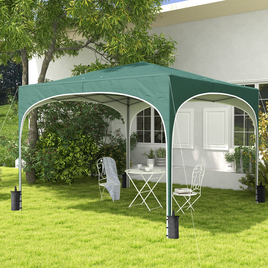 EasyComfort Gazebo verstelbaar 295 x 295 cm groen