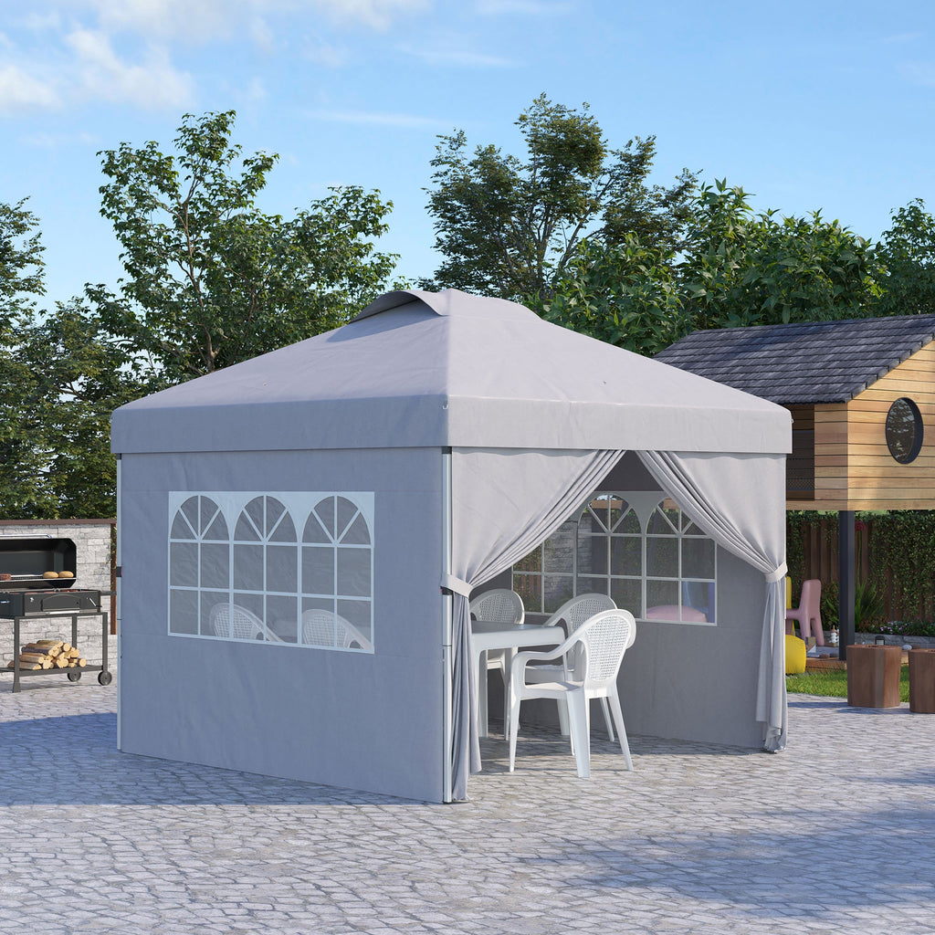 EasyComfort Gazebo inklapbaar 3x3 m, verstelbare hoogte (3 niveaus)