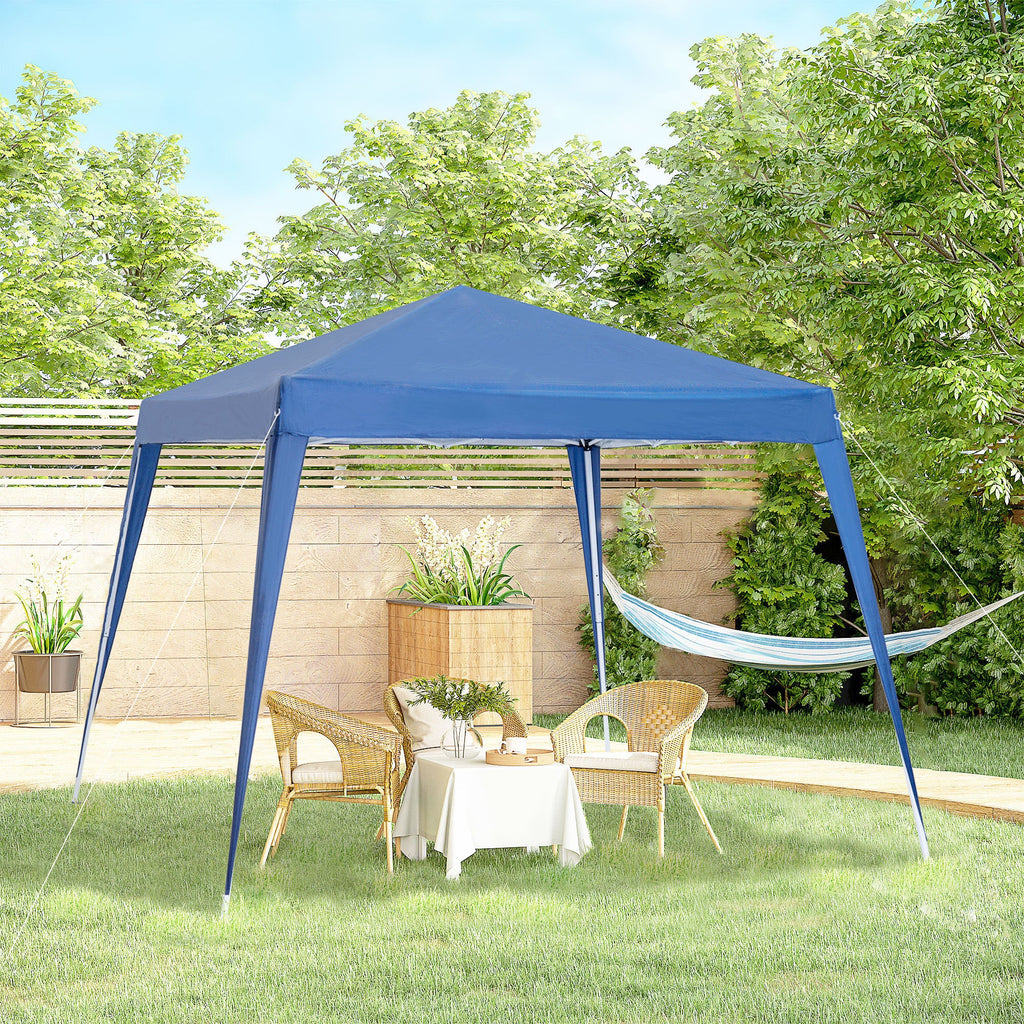 EasyComfort Gazebo vouwbaar 2,4x2,4 m blauw