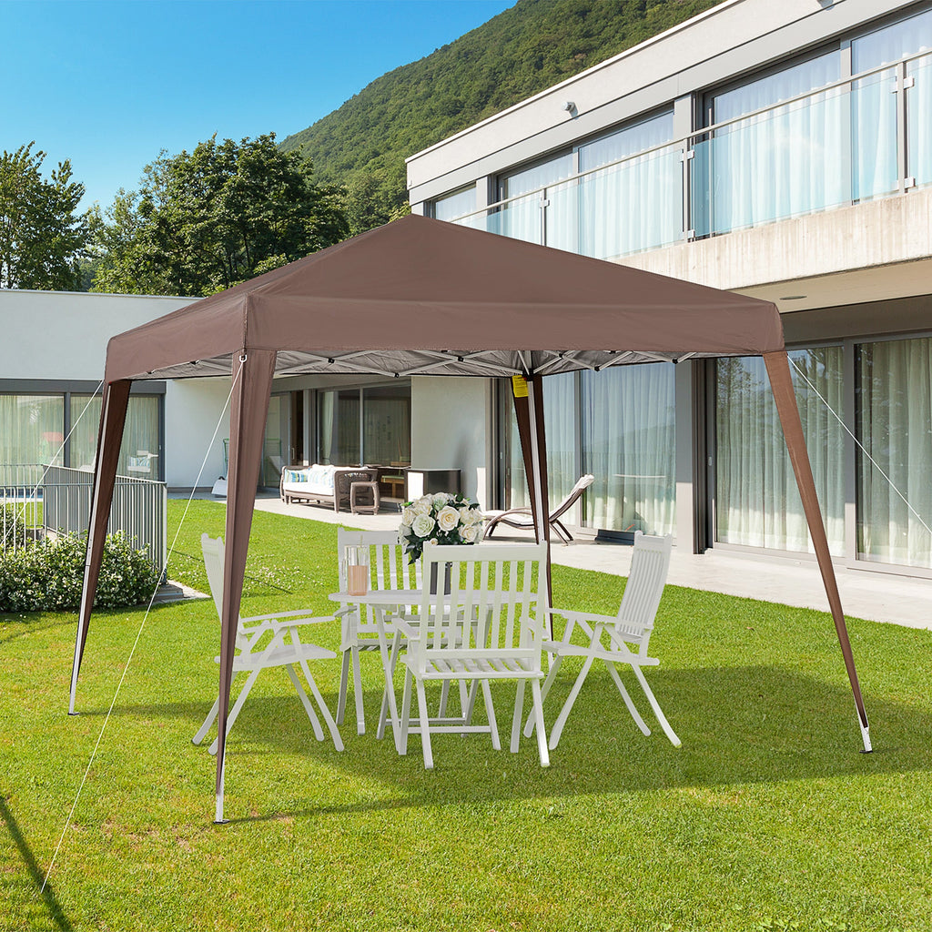 EasyComfort Vouwgazebo 2,4x2,4 m, bruin