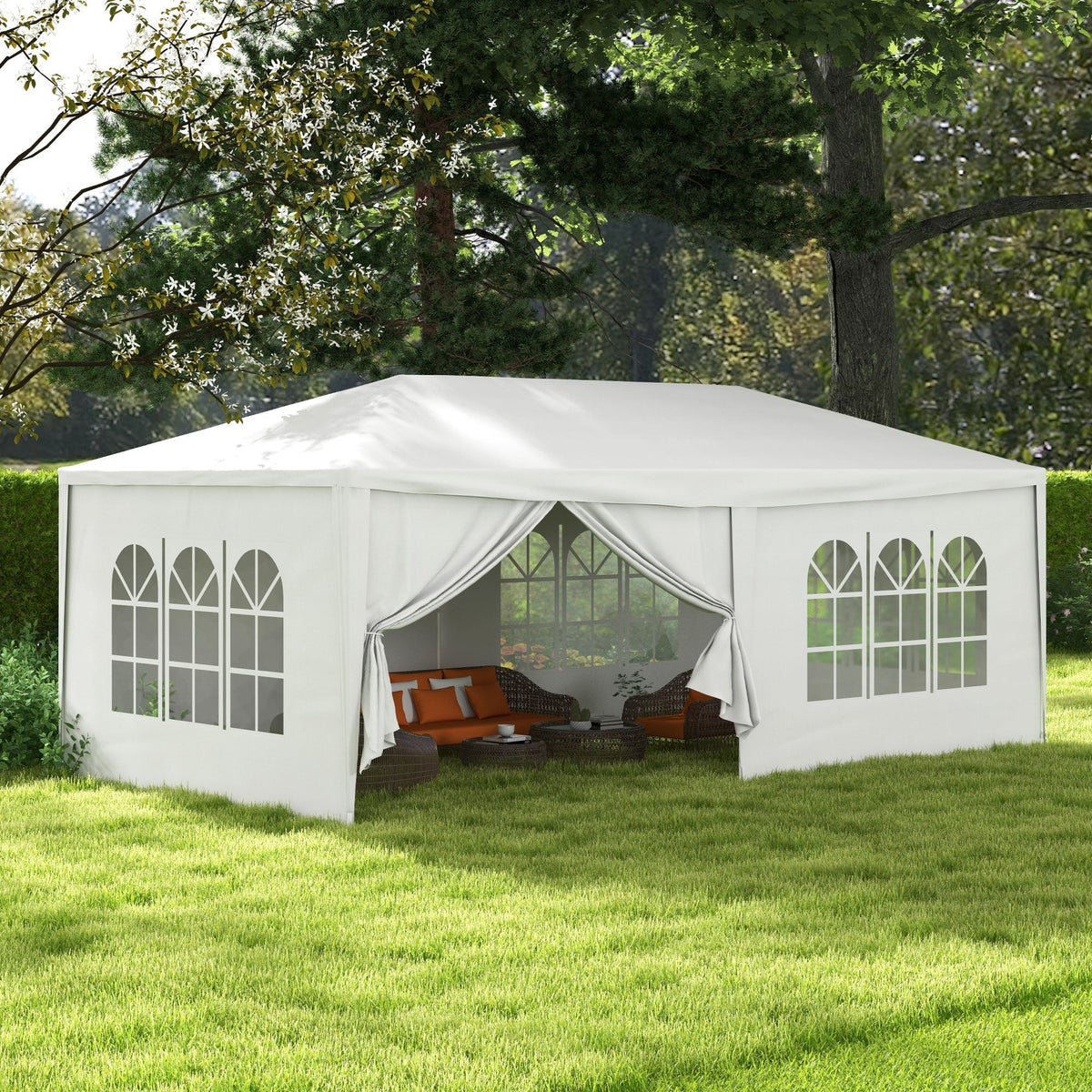 EasyComfort Gazebo 6x3 m partytent met verwijderbare zijwanden
