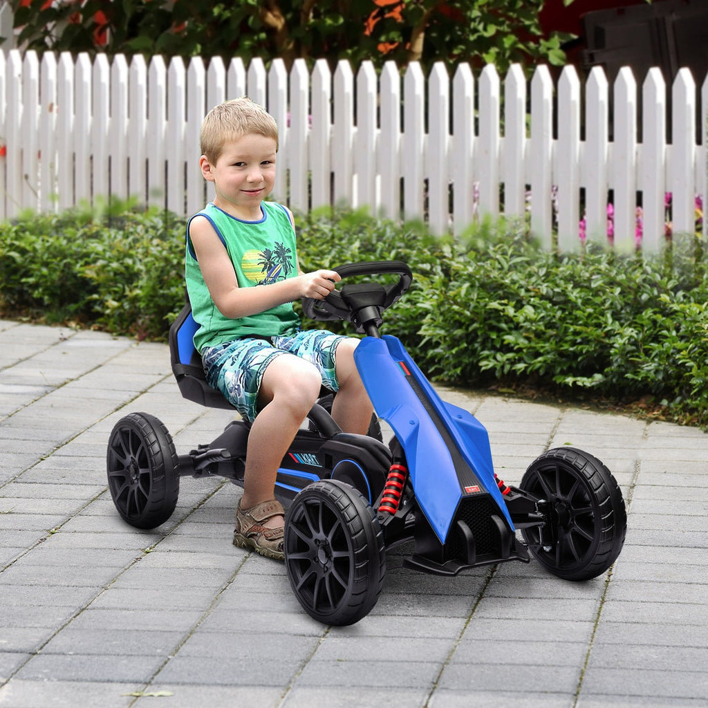 EasyComfort Go Kart trapauto 3–8 jaar, verstelbare stoel, EVA-wielen, 100x58x58.5 cm