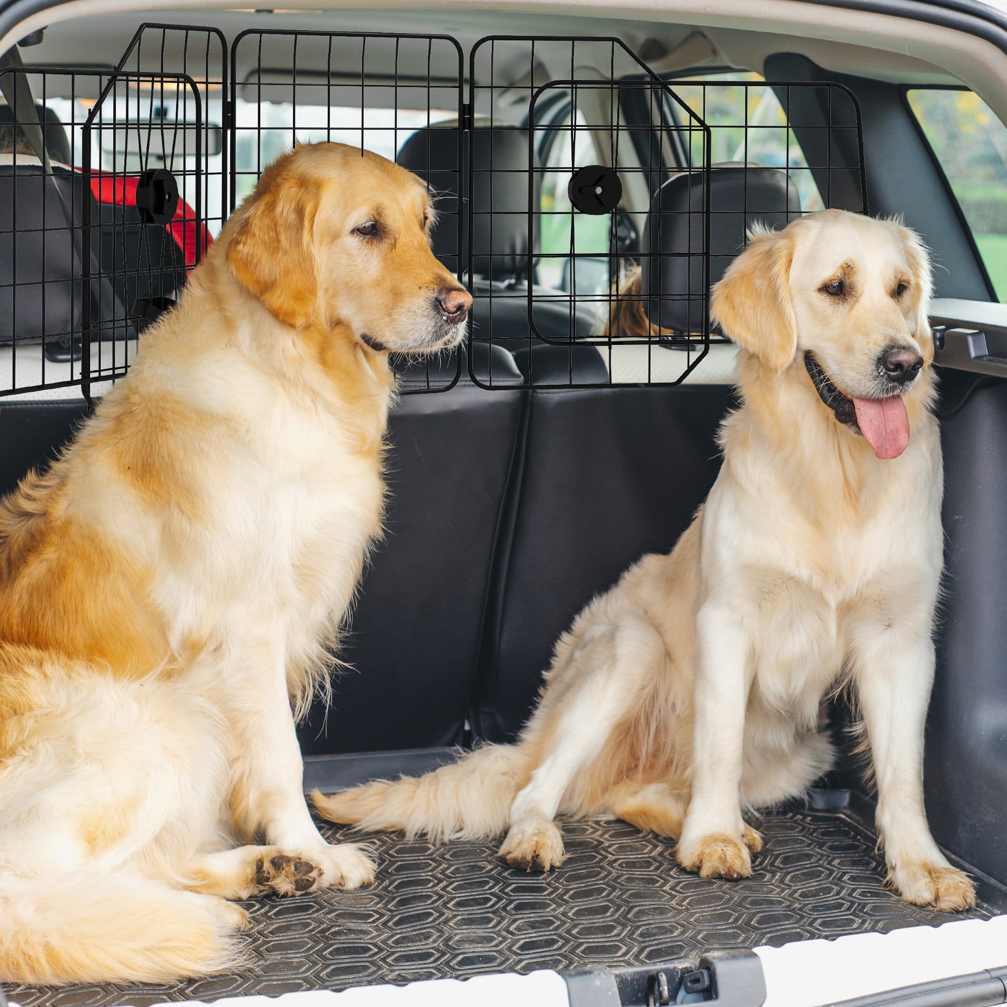 EasyComfort Autoscheidingsrek voor honden, verstelbaar 93–150 x 42 cm, zwart