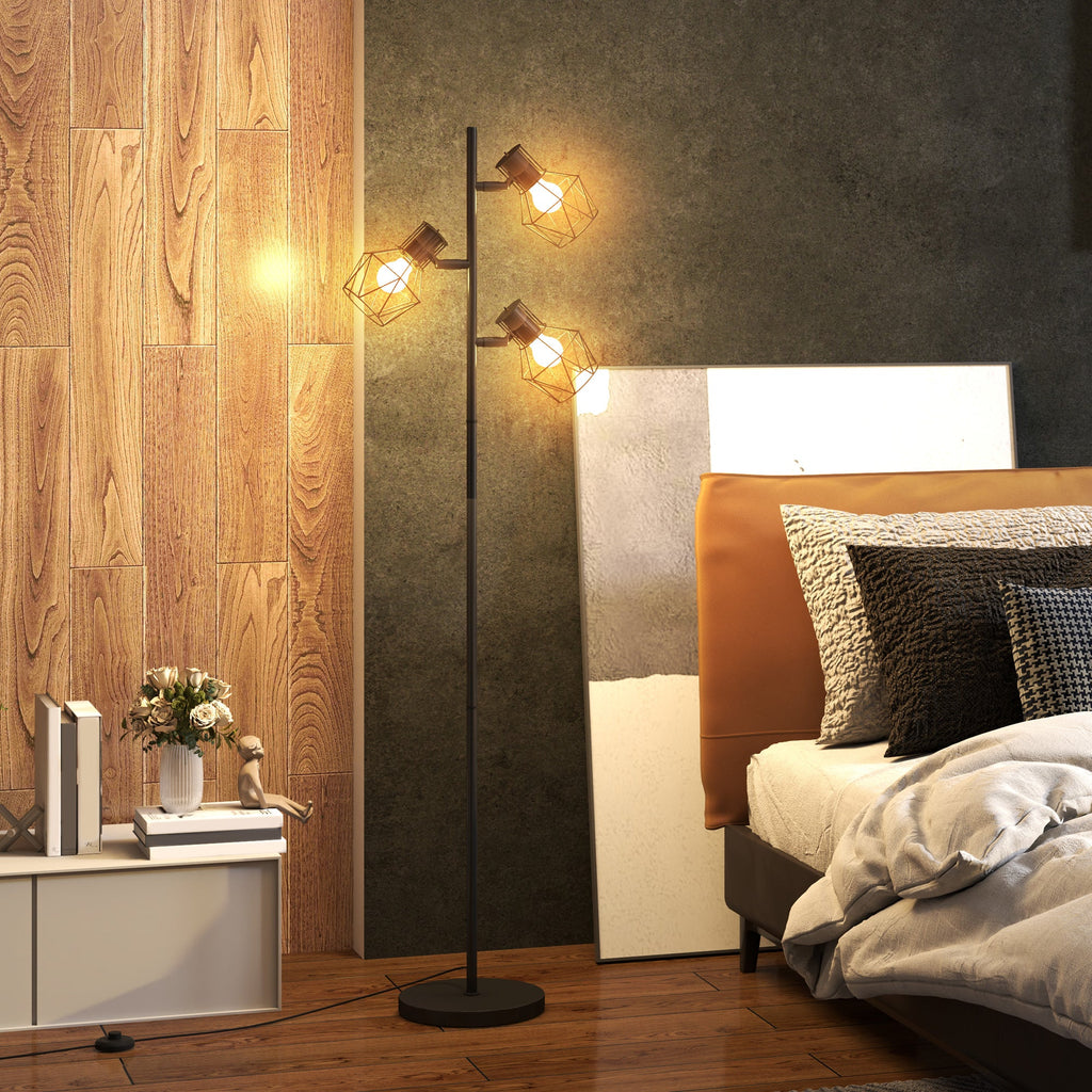 EasyComfort Vloerlamp 3x verstelbare spots 40W, metaal, 41x28x169 cm