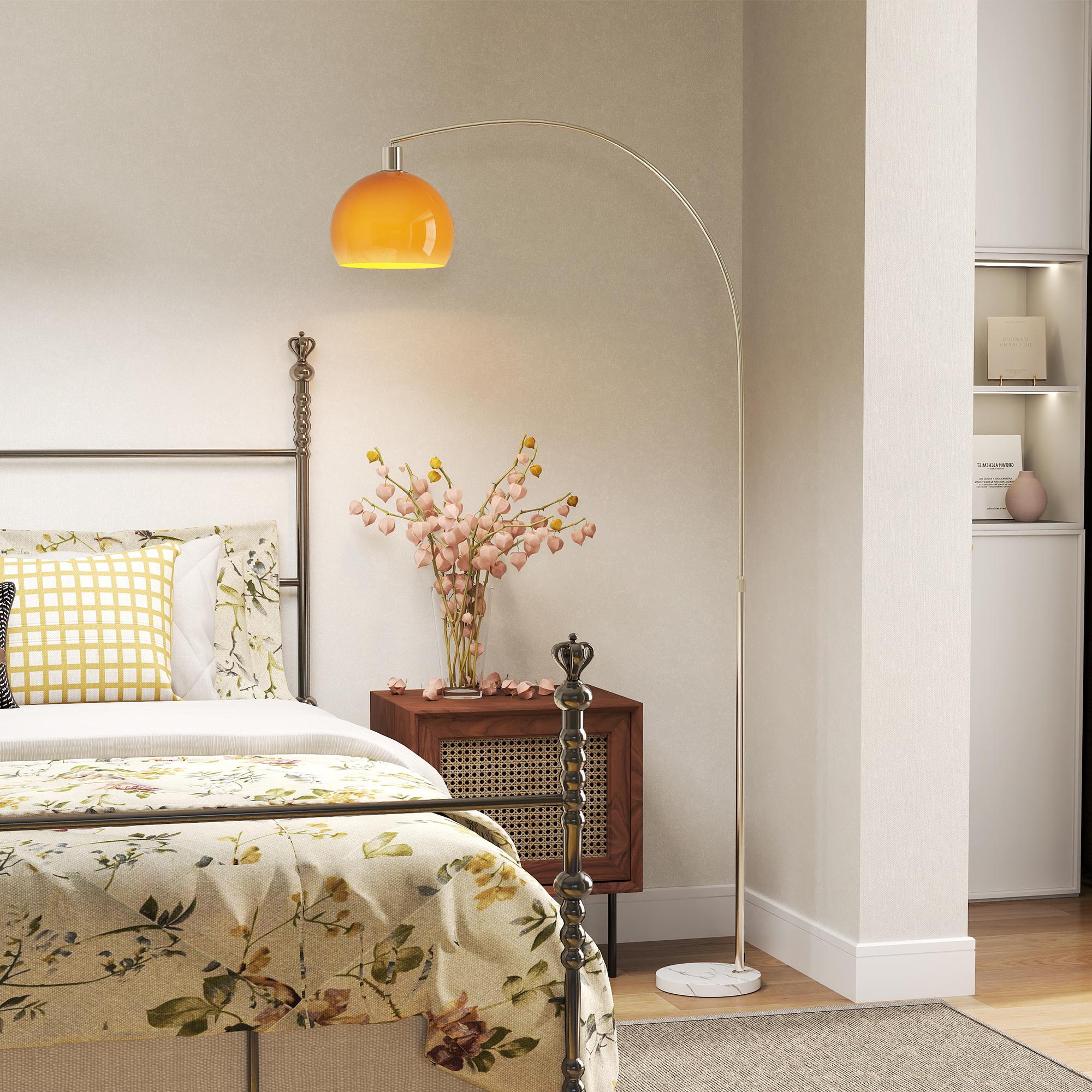 EasyComfort Arc-vloerlamp 26x90x180 cm, wit/oranje