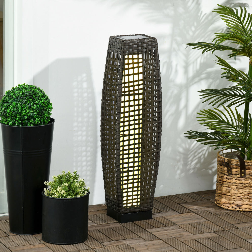 EasyComfort Zonne-tuinlamp PE-rattan/staal 21x21x78 cm