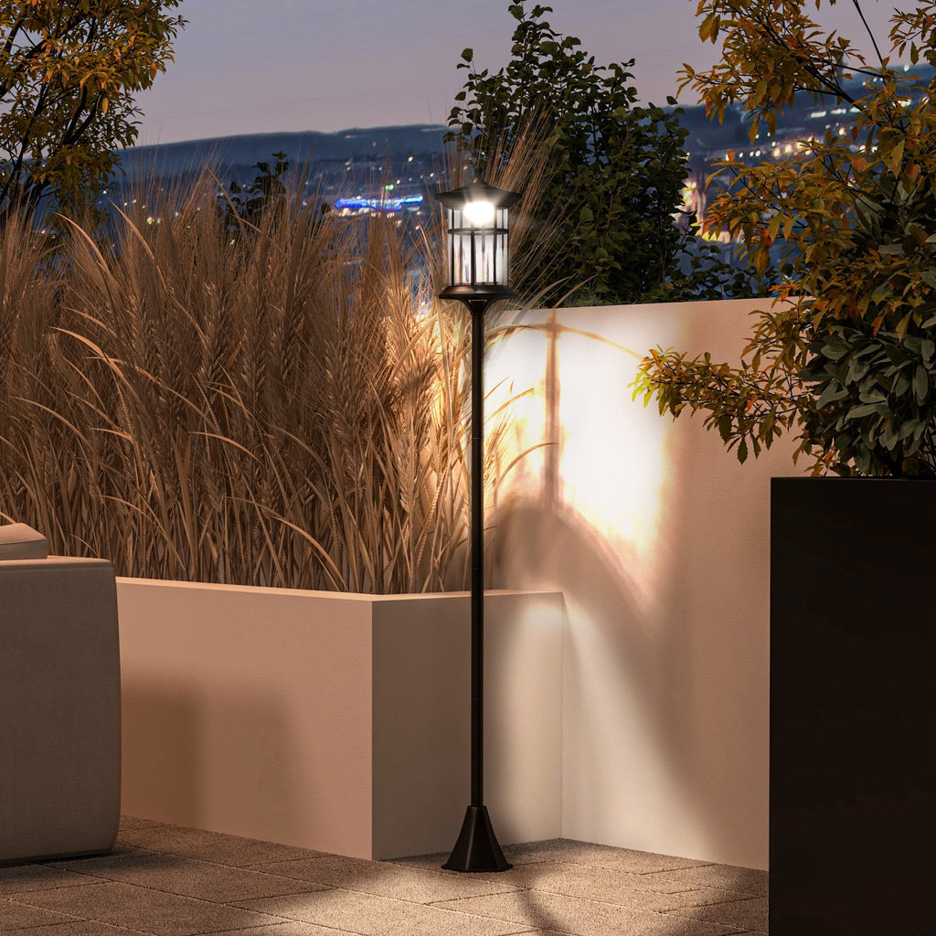 EasyComfort zonne-tuinlamp 184 cm LED 6000K IP44 zwart