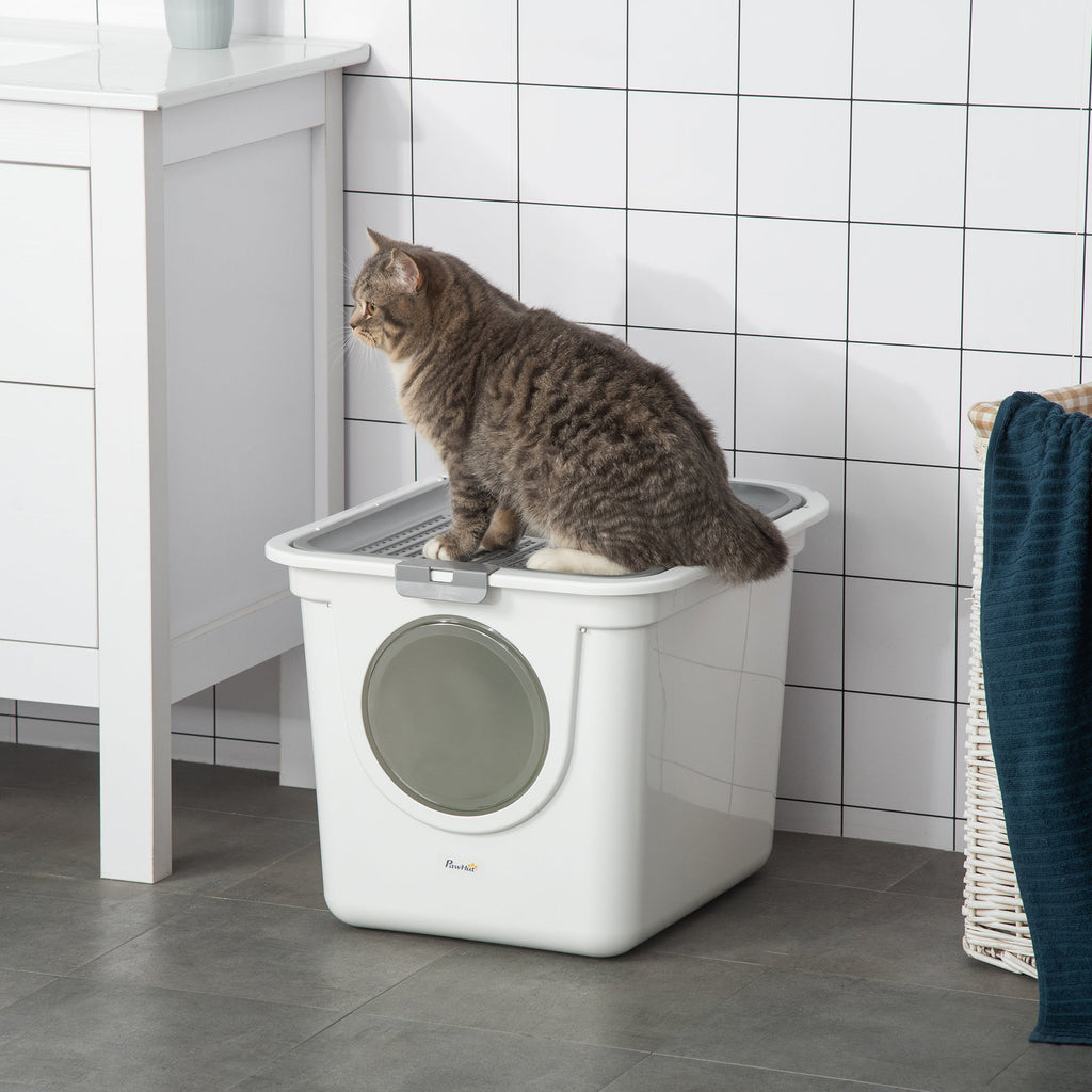 EasyComfort gesloten kattentoilet met 2 ingangen, 44x55x39 cm