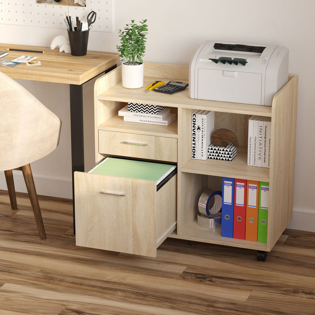 EasyComfort Mobile multiuso with 4 Ruote, Rovere, 80x40x72cm