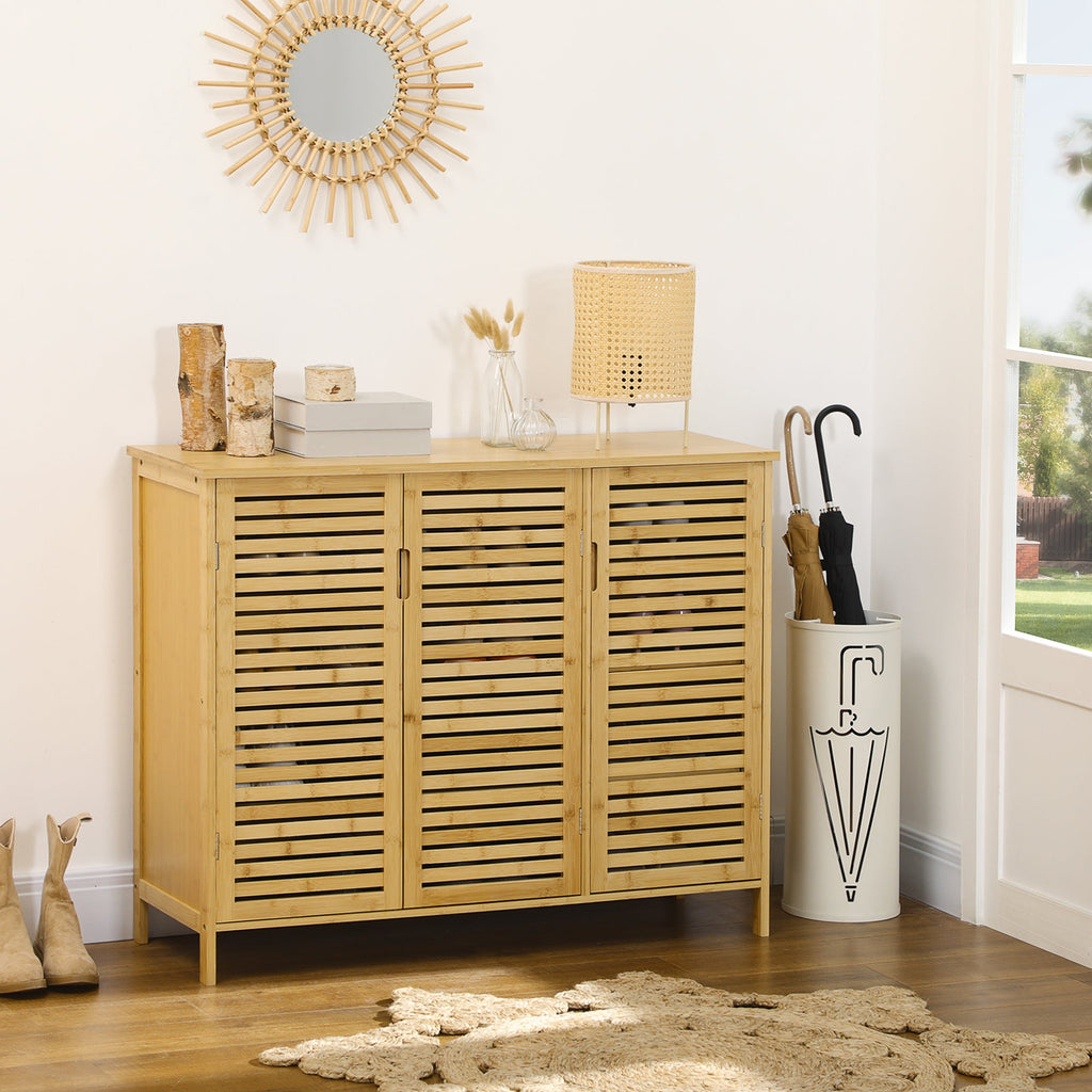 EasyComfort Schoenenkast 8 planken 100x35x80 cm (bamboe)