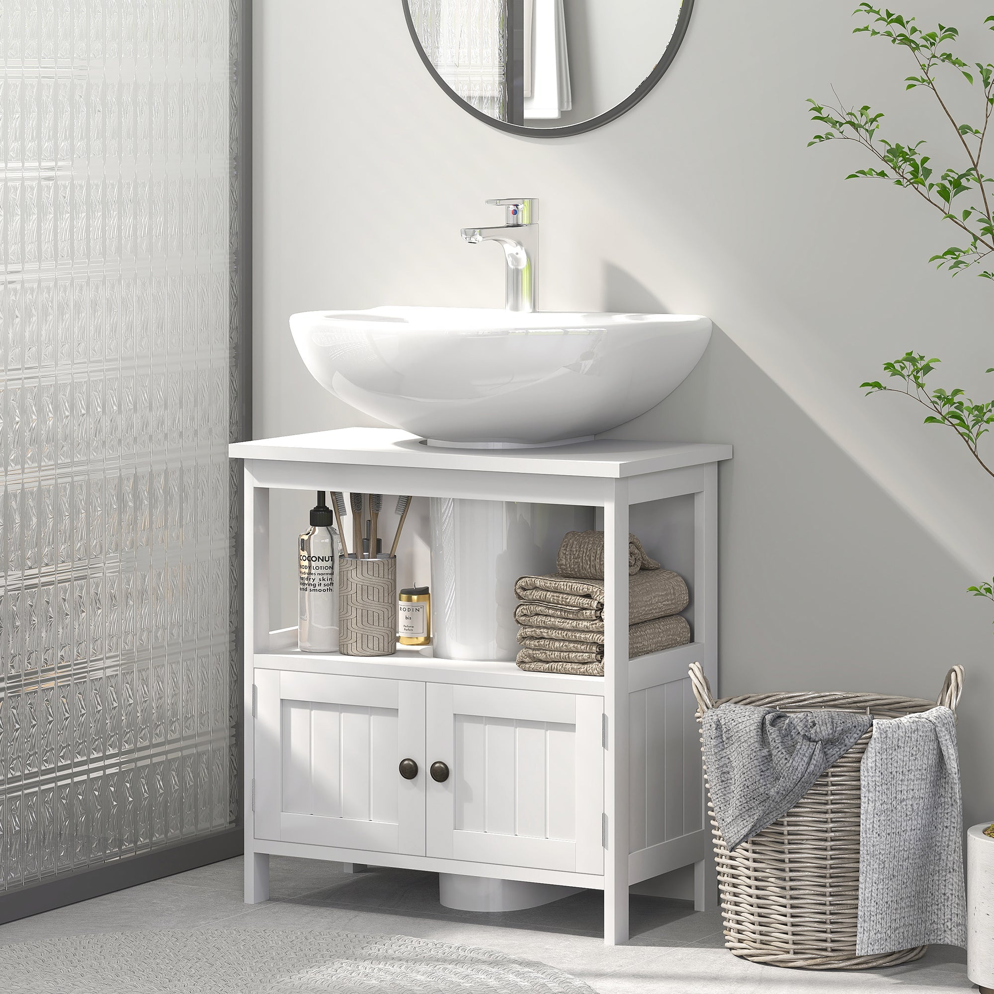 EasyComfort Mobile onderkast voor wastafel 60x30x60 cm wit