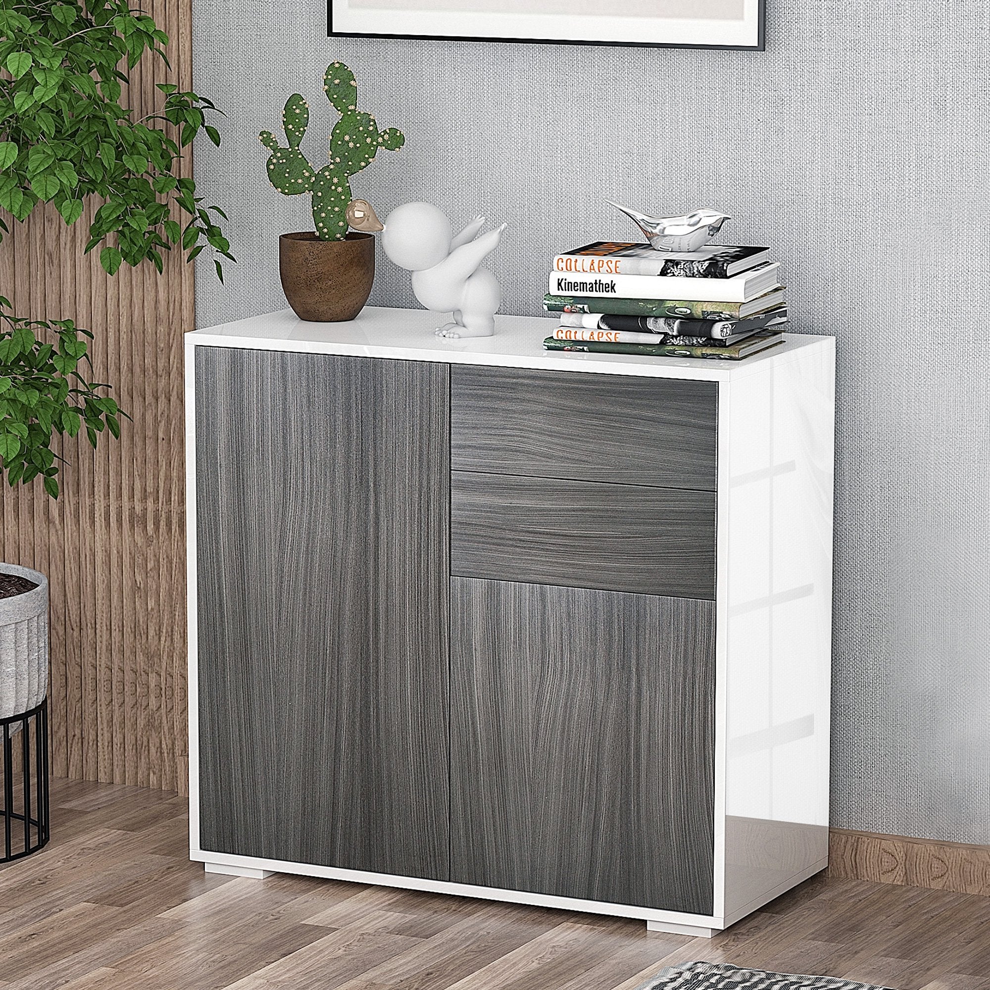 EasyComfort Mobiletto 2 Cassetti e 2 Ante kast 79x36x74 cm